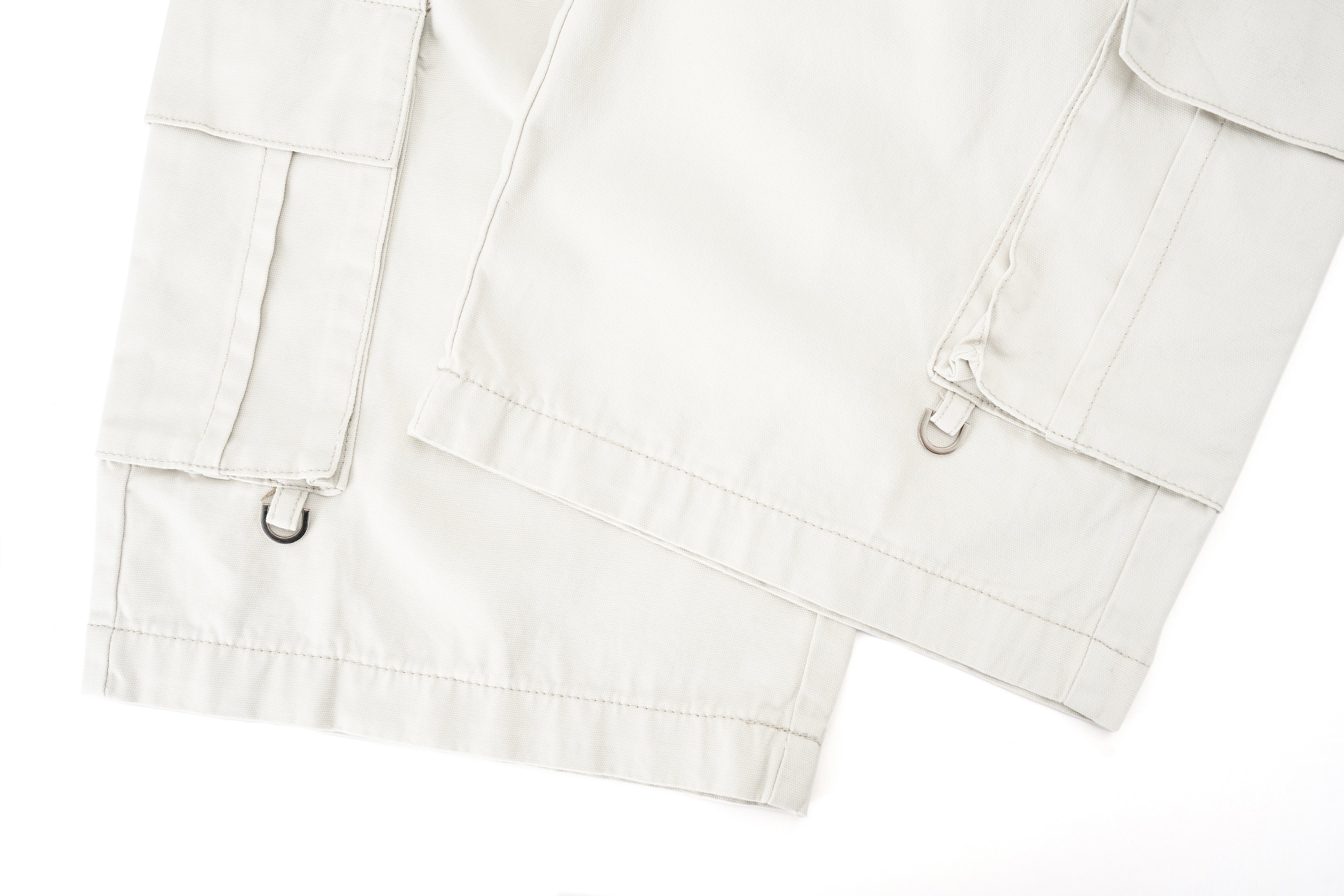 DONOTLOGO Retro Double Waistband Baggy Cargo Jorts | Unisex Y2K Wide Leg Cropped Pants | High Street Summer Bottoms