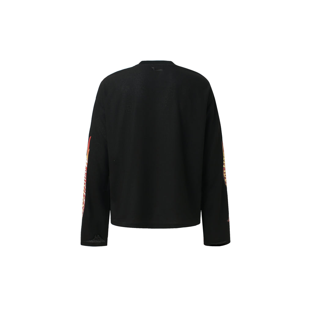 Unisex Vintage Distressed Letter Print Sweatshirt