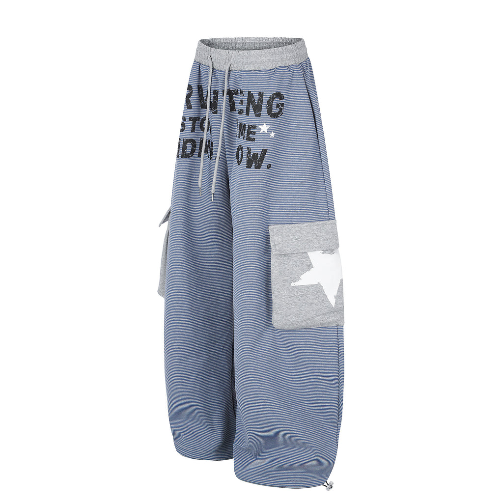 DONOTLOGO Urban Hip-Hop Collection | Unisex Relaxed Fit Sweatpants | Bold Letter & Star Motif with Soft Cotton Blend Fabric