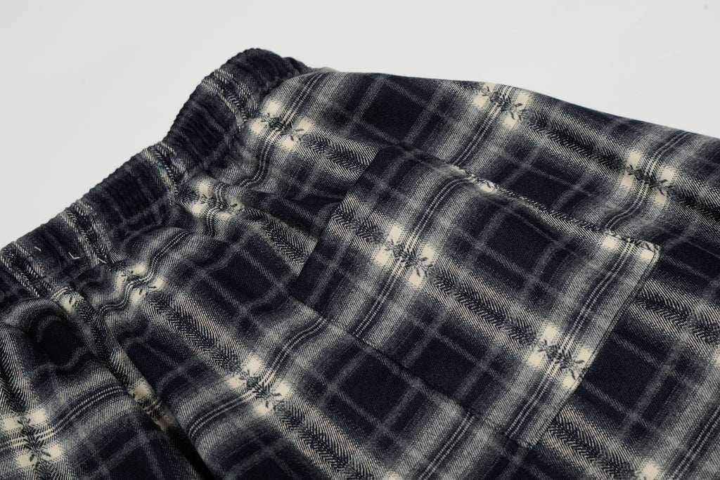 DONOTLOGO Urban Streetwear Collection | Unisex Relaxed Silhouette Plaid Pants | Bold Checkered Motif & Soft Cotton Knit Fabric