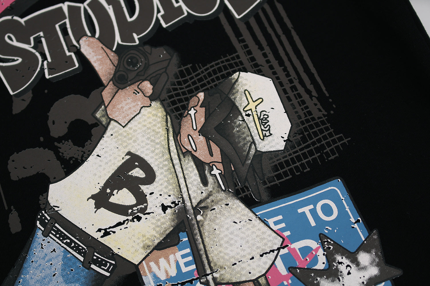 DONOTLGO Unisex Retro Anime Game Streetwear Collage Graphic Tee