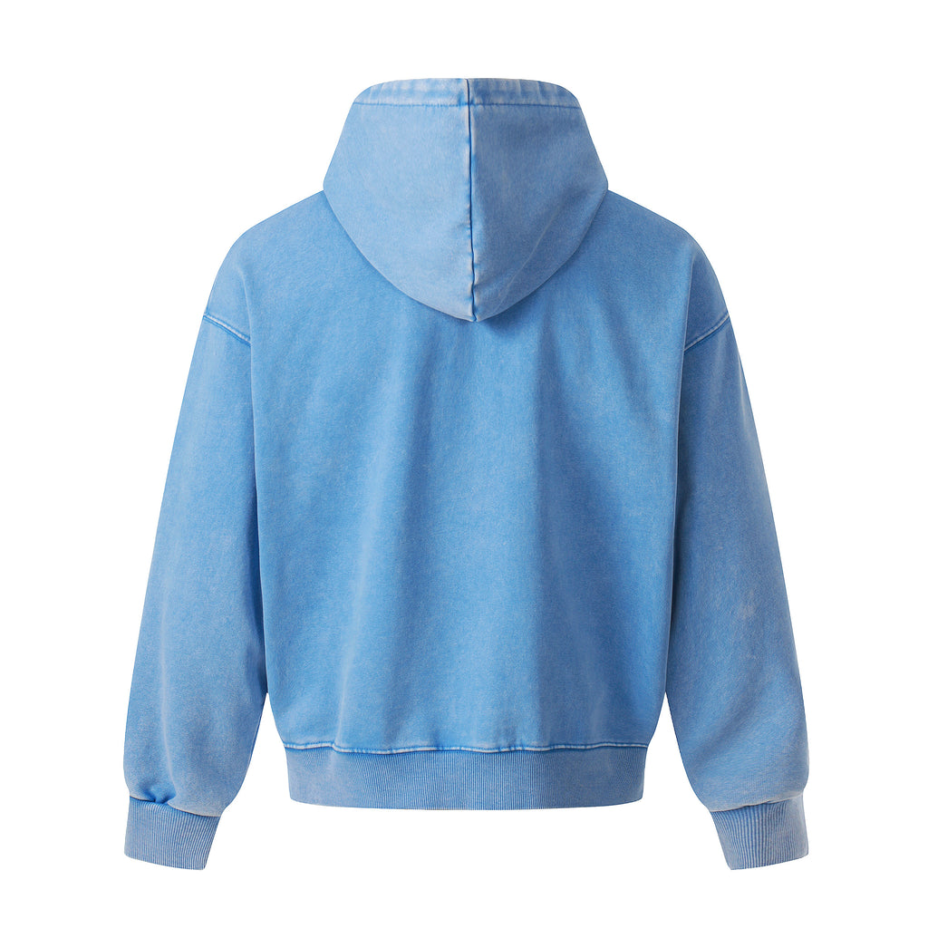 Unisex Lobster Clasp Washed Distressed Hoodie