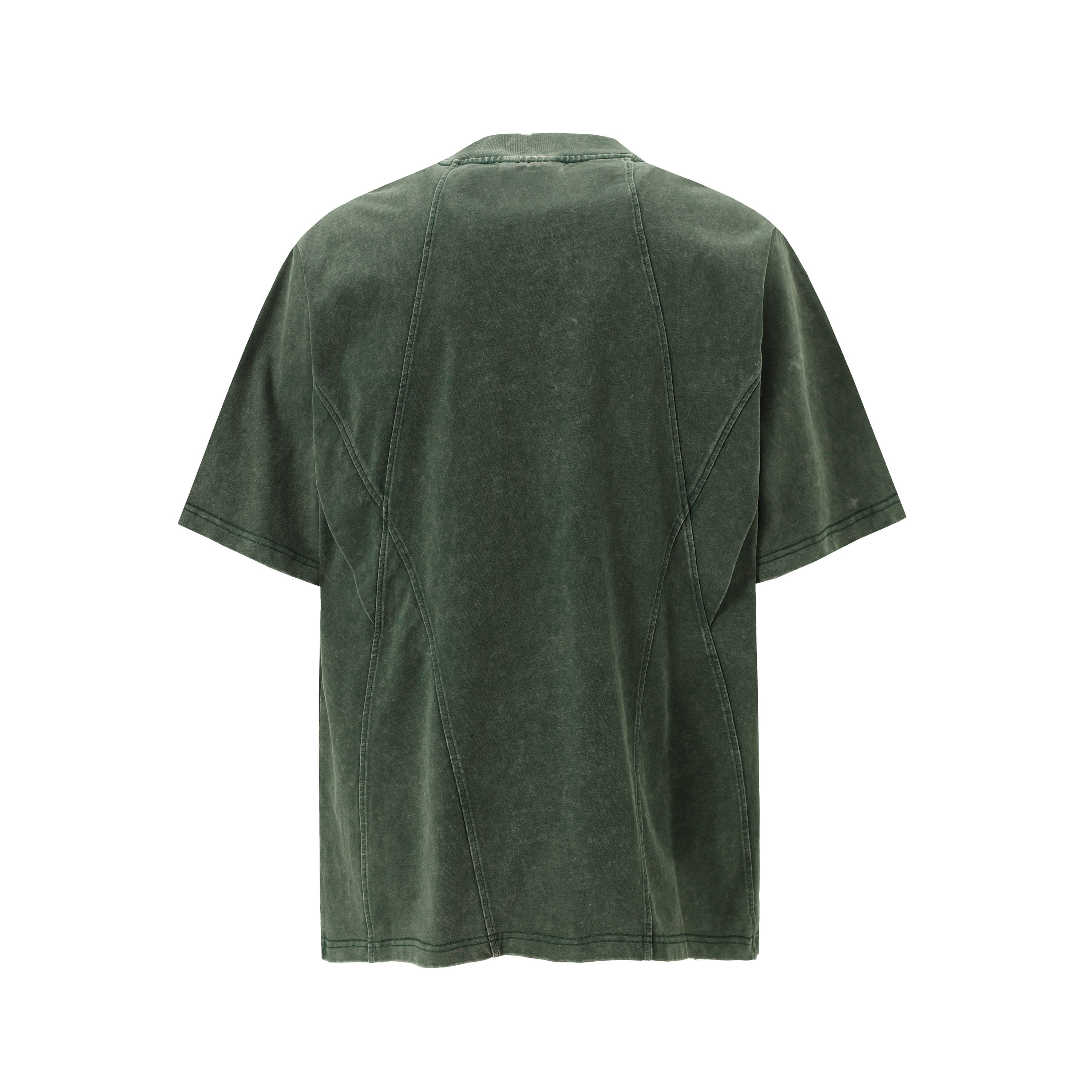DONOTLOGO Urban Workwear Collection | Unisex Relaxed Fit Tee | Bold Panel Construction & Vintage Wash Motif with Soft Heavyweight Cotton