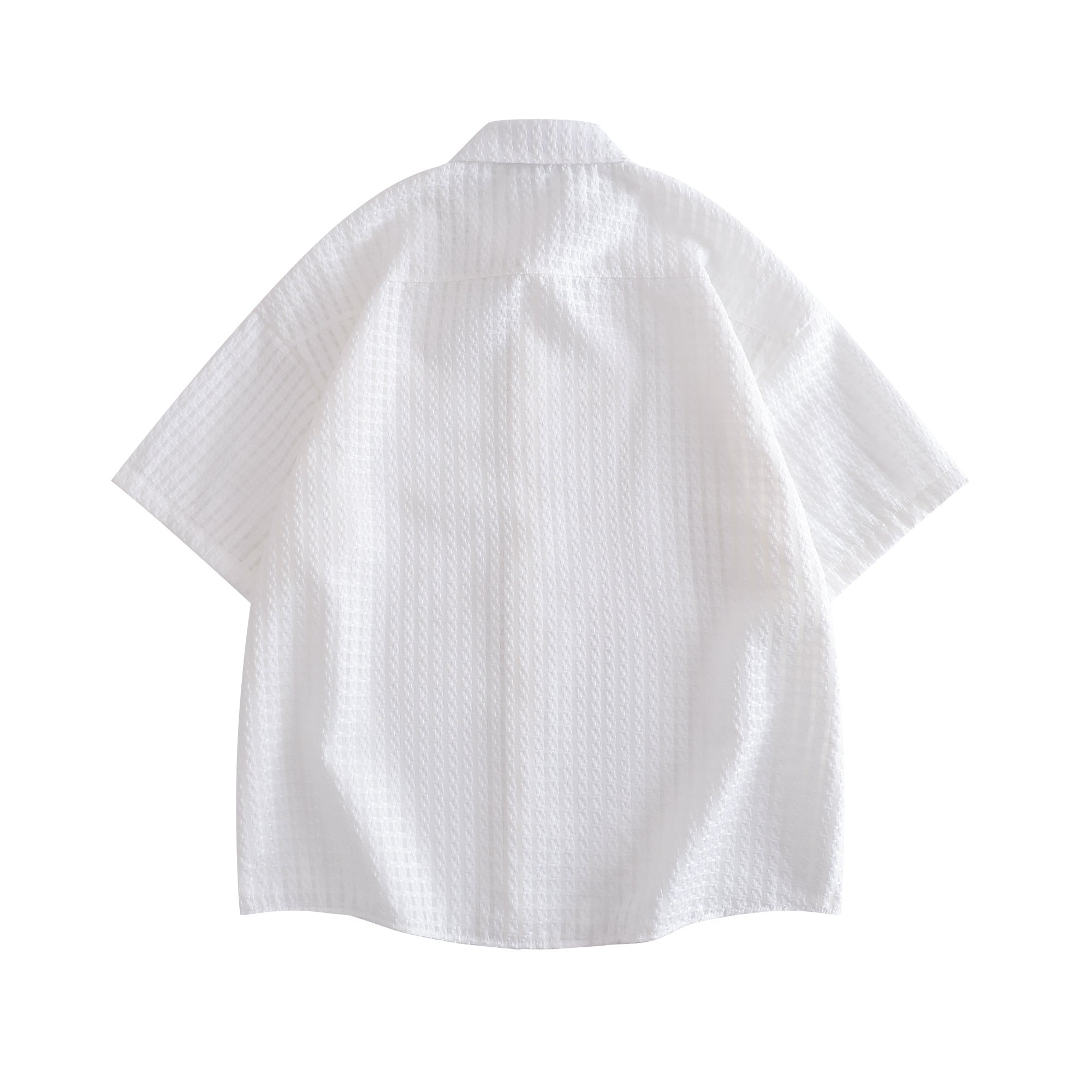 DONOTLOGO Waffle Knit Shirt | Star Embroidery, Relaxed Fit | Breathable Short Sleeve | Perfect for Summer Layering
