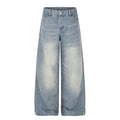 DONOTLOGO Urban Edge Collection | Unisex Relaxed Fit Denim Jeans | Bold Cat Whisker Seaming & Faded Wash Finish with Classic Cotton Denim Fabric