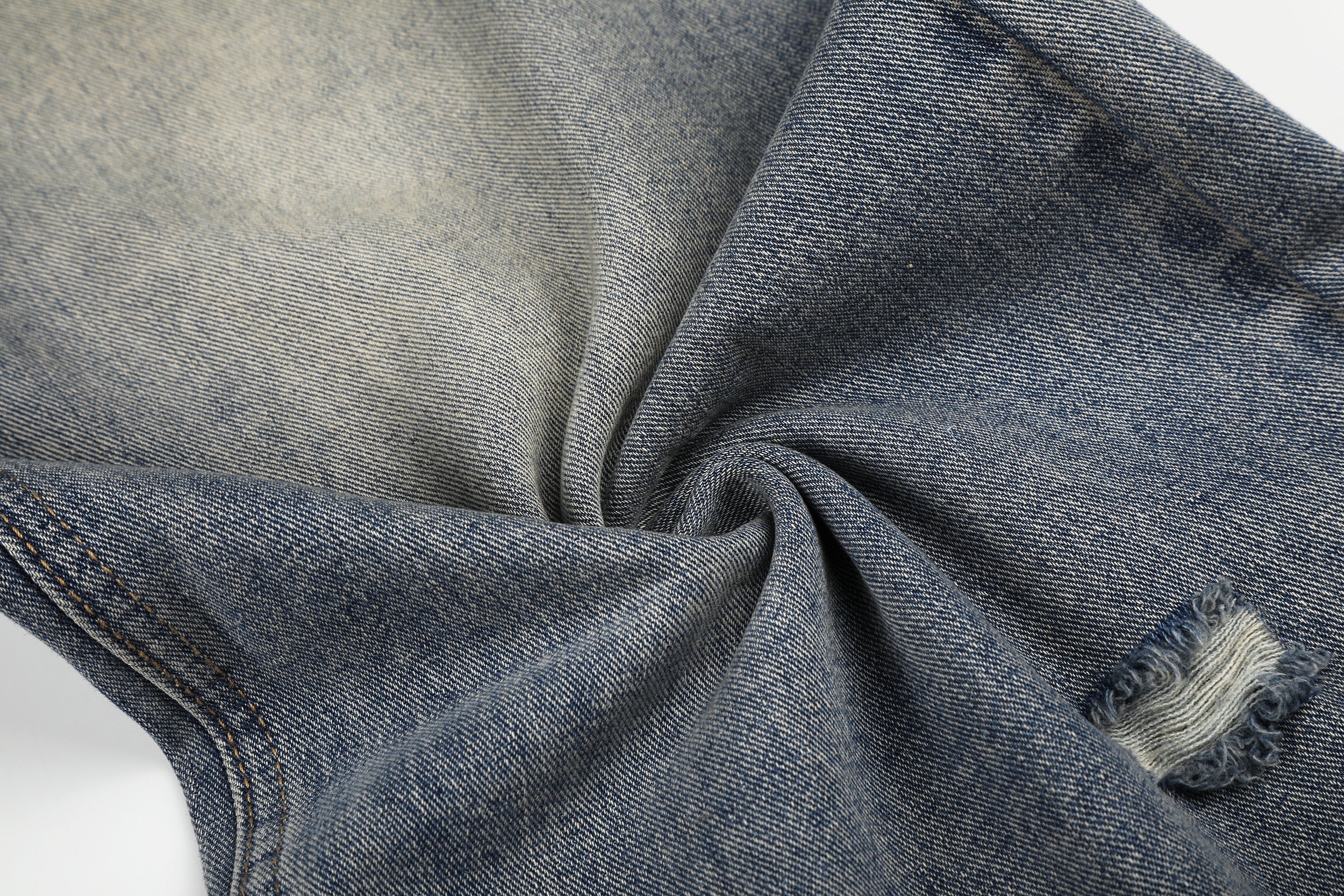 DONOTLOGO Urban Edge Collection | Unisex Relaxed Fit Denim Jeans | Bold Cat Whisker Seaming & Faded Wash Finish with Classic Cotton Denim Fabric