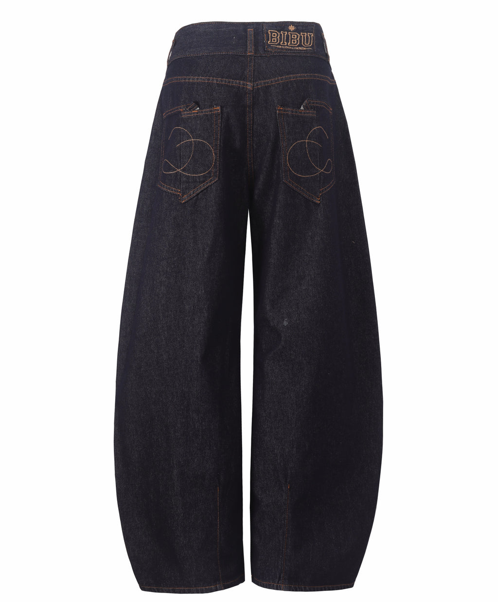 DONOTLOGO Retro Military Aesthetic | Unisex Oversized Balloon Jeans | Raw Indigo Denim with Functional Cargo Pockets & Embroidered Back Logo