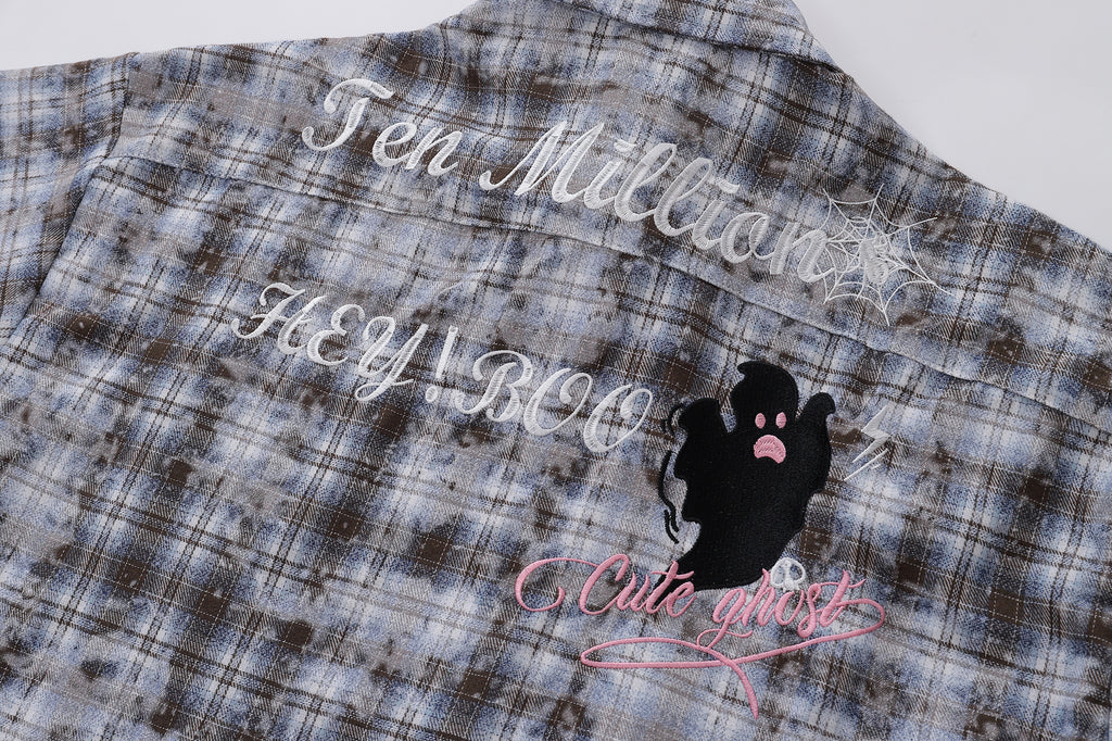 Unisex Color-Contrast Embroidery Tee