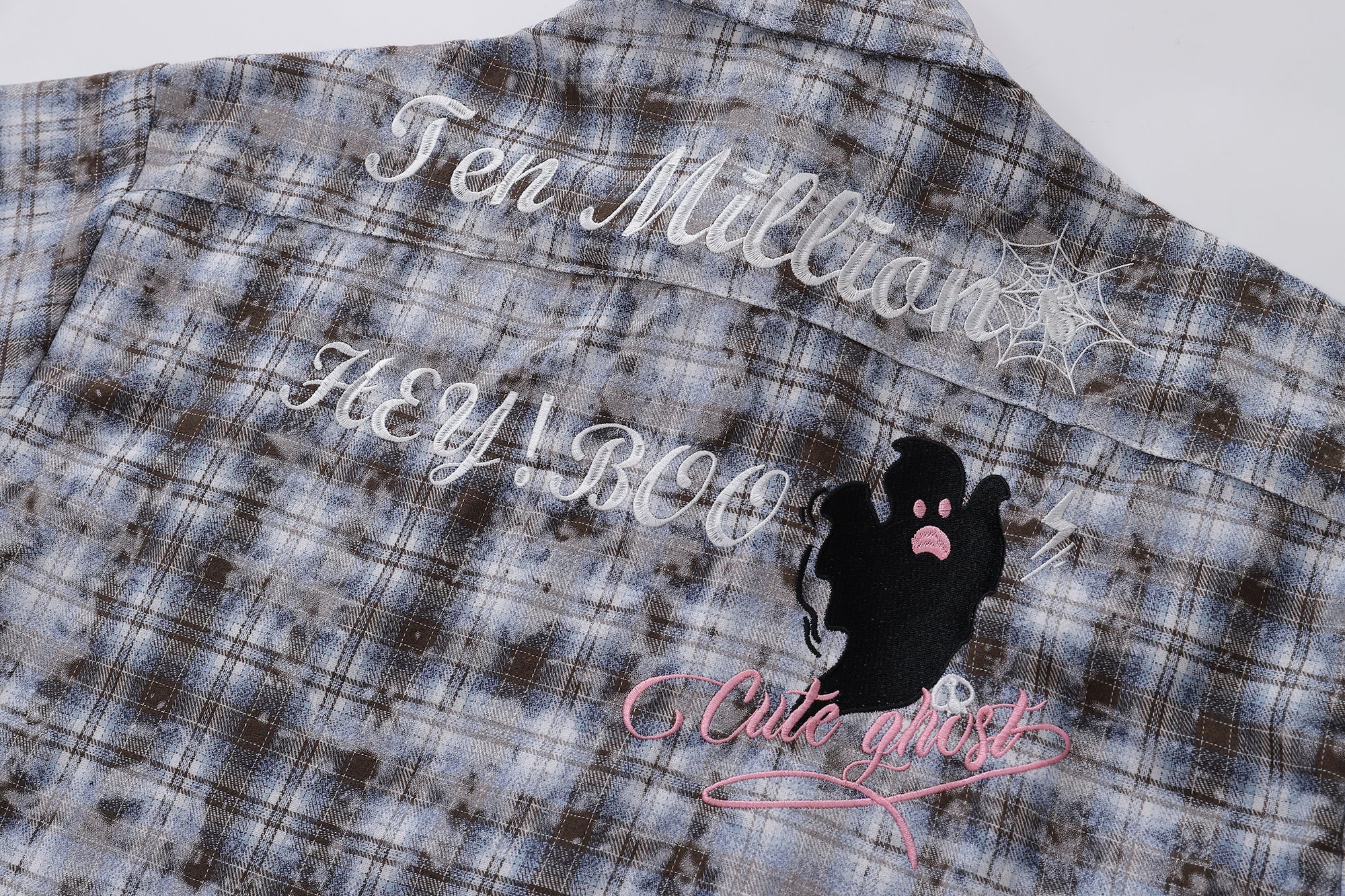 Unisex Color-Contrast Embroidery Tee