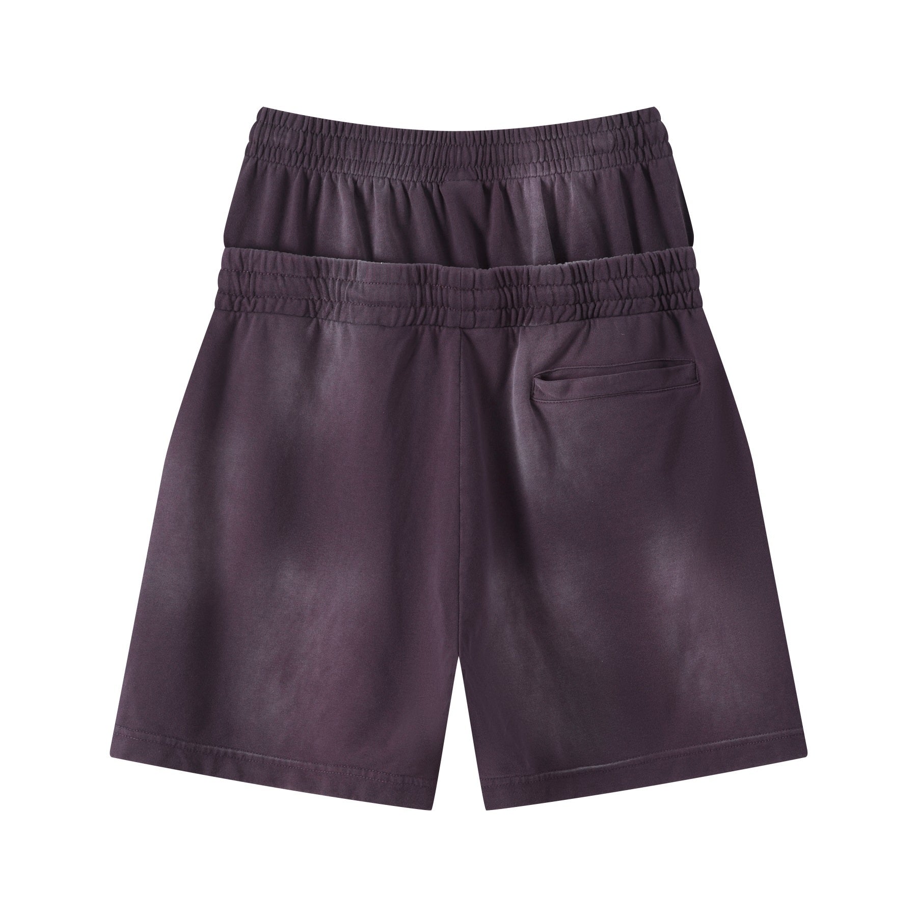 DONOTLOGO Unisex Double Waist Shorts | Snow Washed, Distressed | Drawstring Elastic High-Waist, Loose Fit