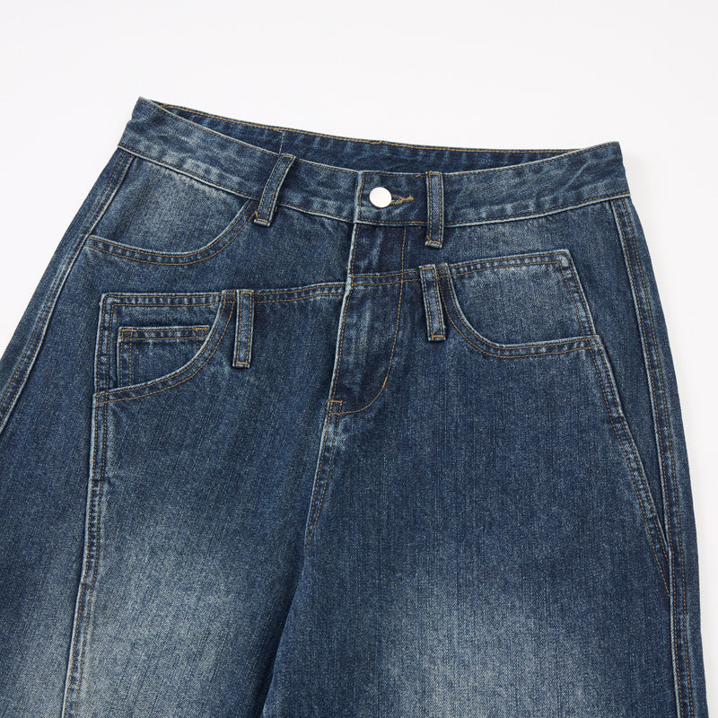 DONOTLOGO Urban Streetwear Collection | Unisex Relaxed Denim Trousers | Bold Ombre Wash Detail & High-Rise Silhouette with Premium Cotton Blend