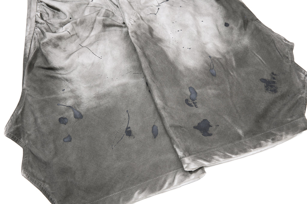 DONOTLOGO Heavy Splatter Gradient Wide-Leg Denim | Unisex Y2K Punk Rock Paint-Splashed Jeans | Vintage Gray High Street Oversized Trousers