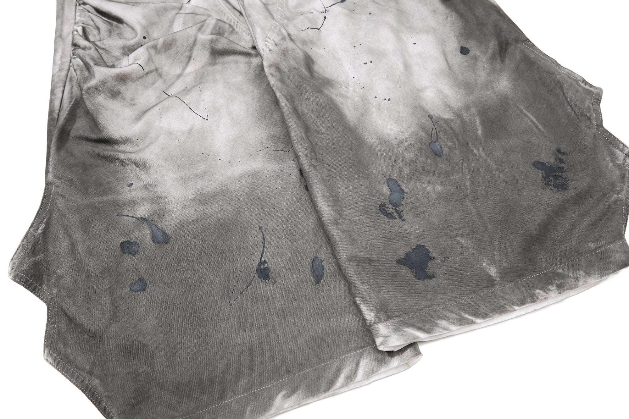 DONOTLOGO Heavy Splatter Gradient Wide-Leg Denim | Unisex Y2K Punk Rock Paint-Splashed Jeans | Vintage Gray High Street Oversized Trousers