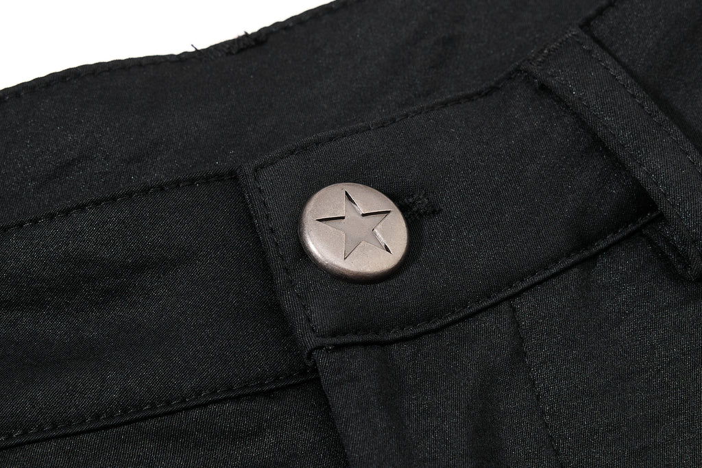 DONOTLOGO Heavy Studded Wide-Leg Denim | Unisex Y2K Punk Rock Rivet Jeans | Vintage Black High Street Oversized Trousers