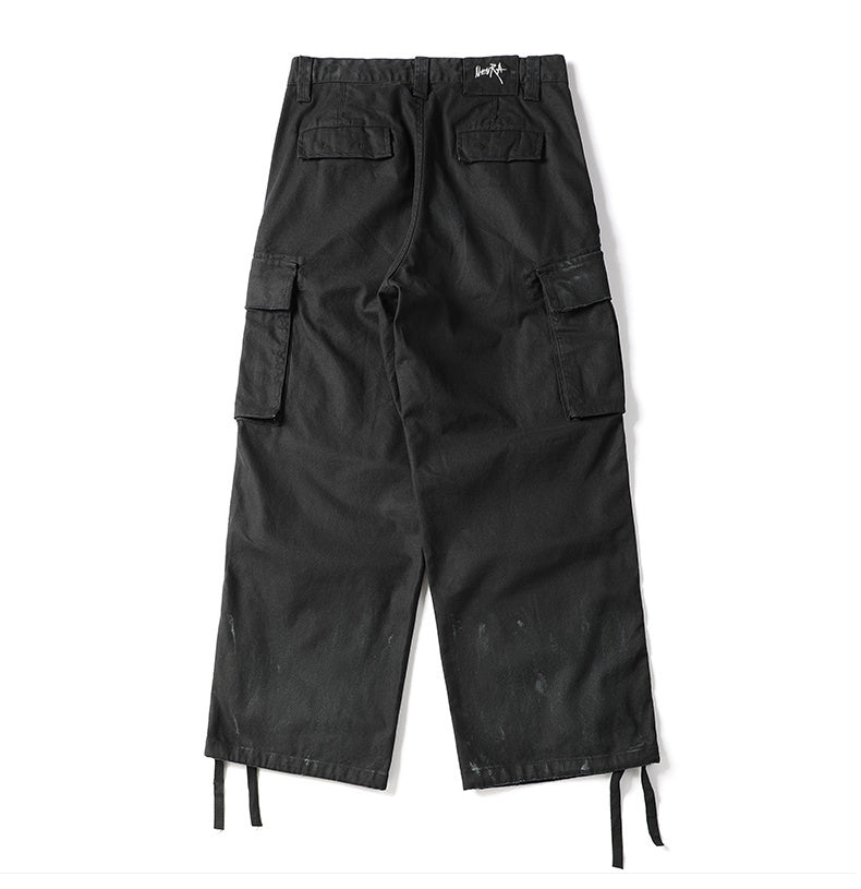 Unisex Vintage Washed 100% Cotton Trendy Casual Pants