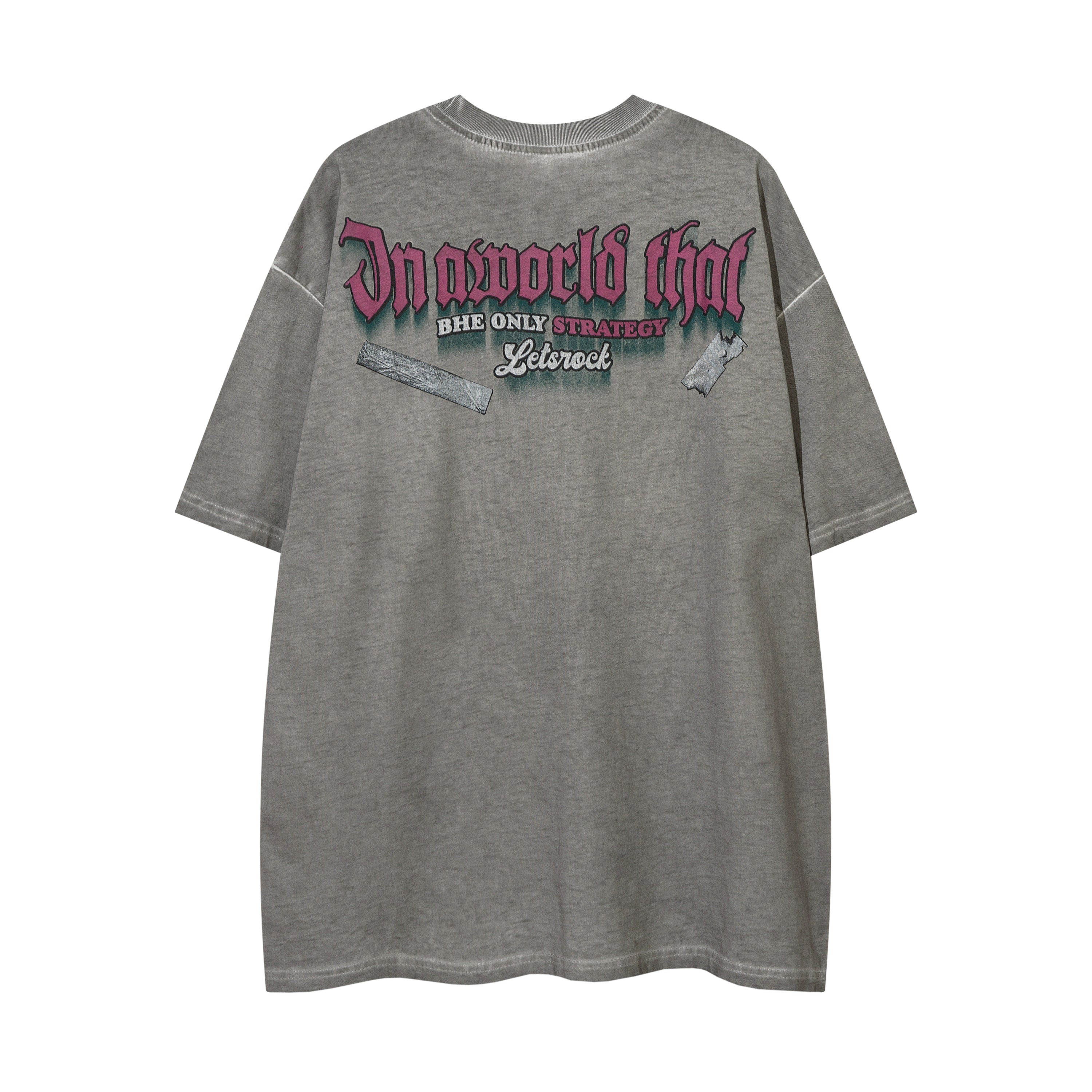 DONOTLOGO Heavy Acid Washed Graphic Tee | Unisex Y2K Oversized Streetwear Top | Retro High Street Summer Shirt