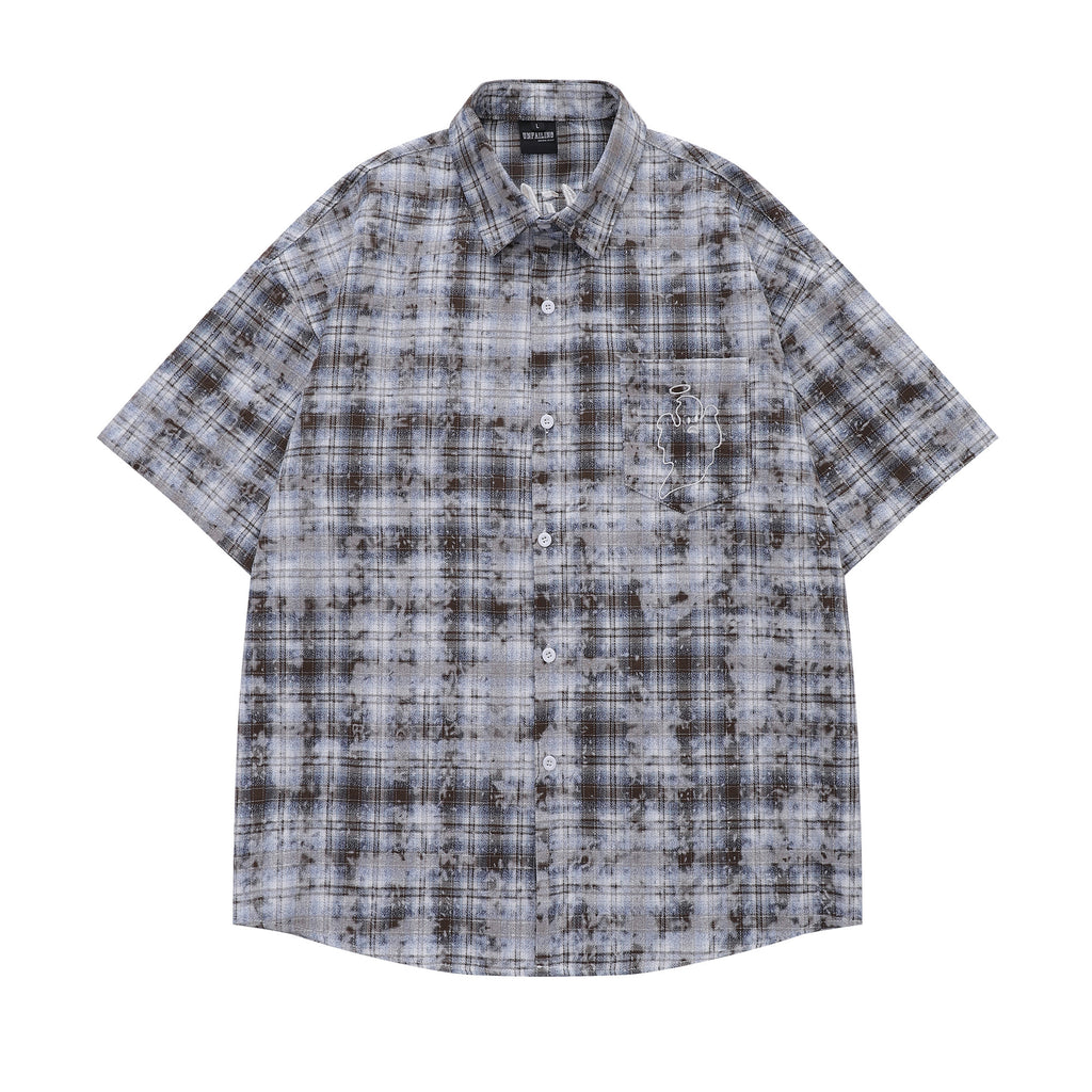 Unisex Color-Contrast Embroidery Tee