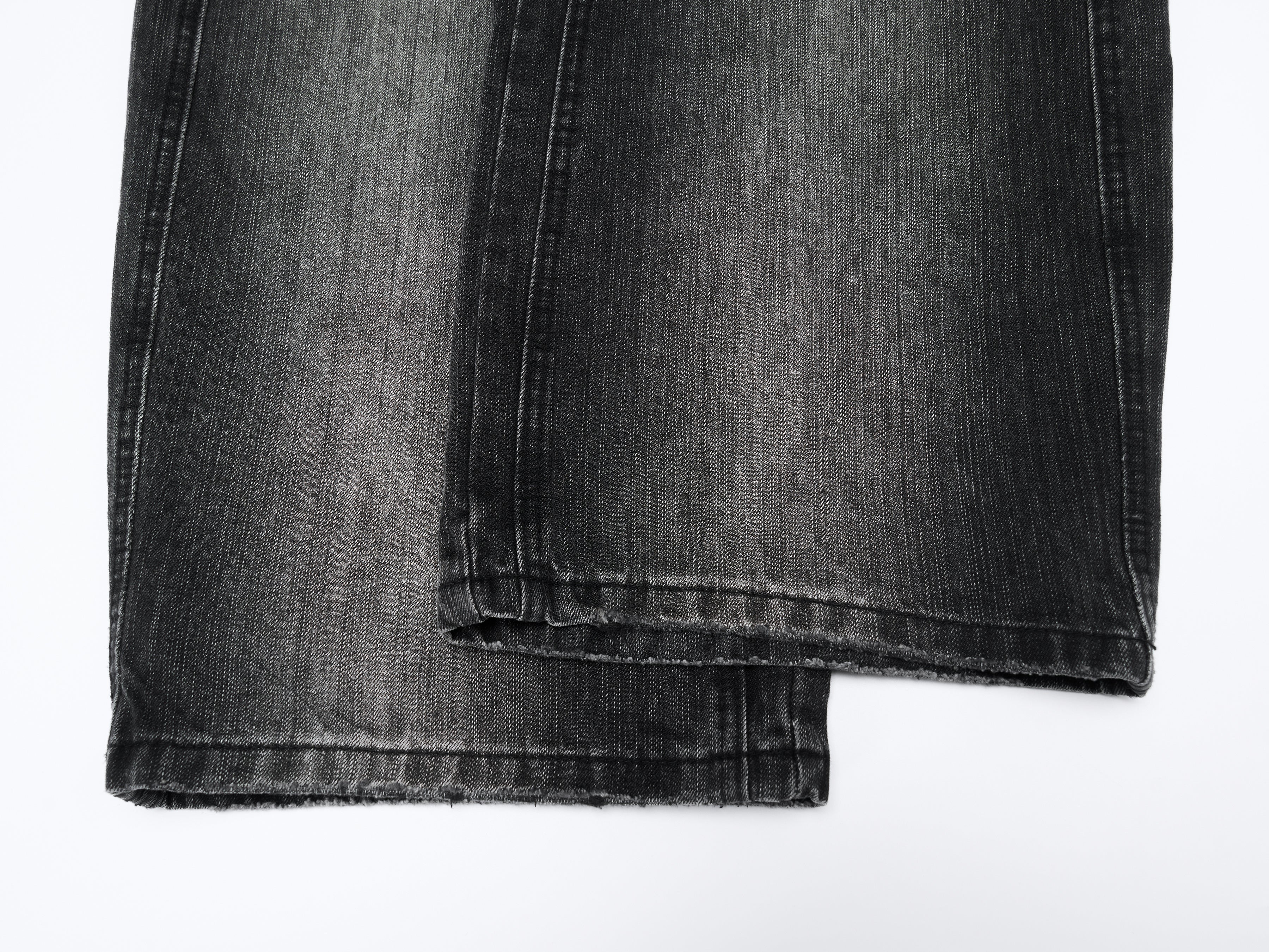 DONOTLOGO Oversized Black Acid Wash Denim Jeans - Unisex Baggy Trousers with Distressed Whisker Effect - Edgy Streetwear Bottom with Wide Leg Silhouette & Raw Hem