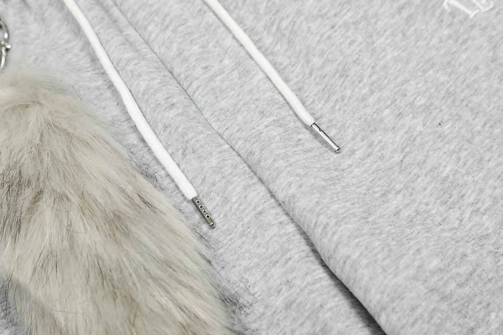 DONOTLOGO Urban Streetwear Collection | Unisex Relaxed Silhouette Sweatpants | Bold Faux Fur Motif & Soft Cotton Knit Fabric