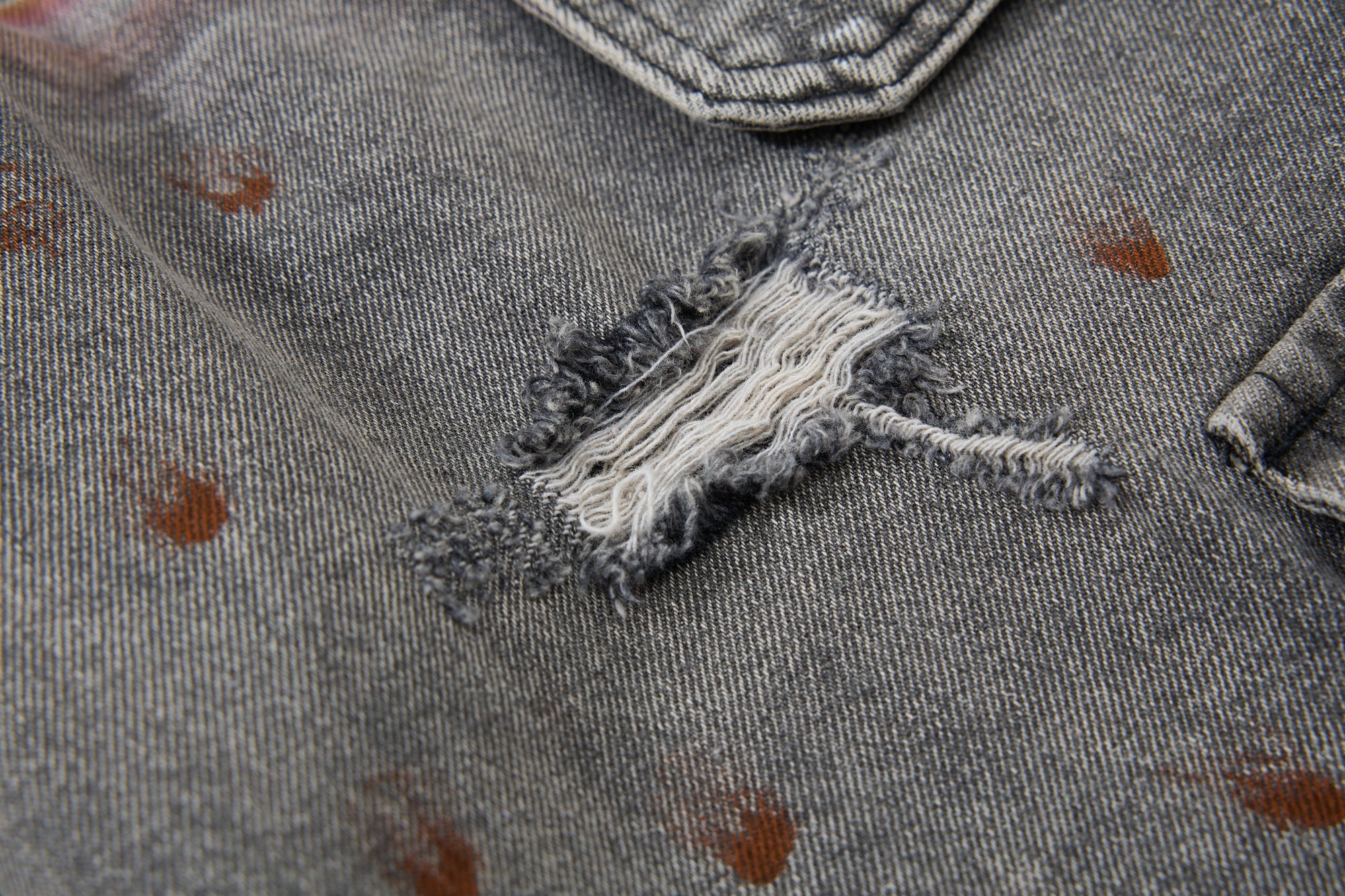 Unisex Vintage Washed Graffiti Denim Pants