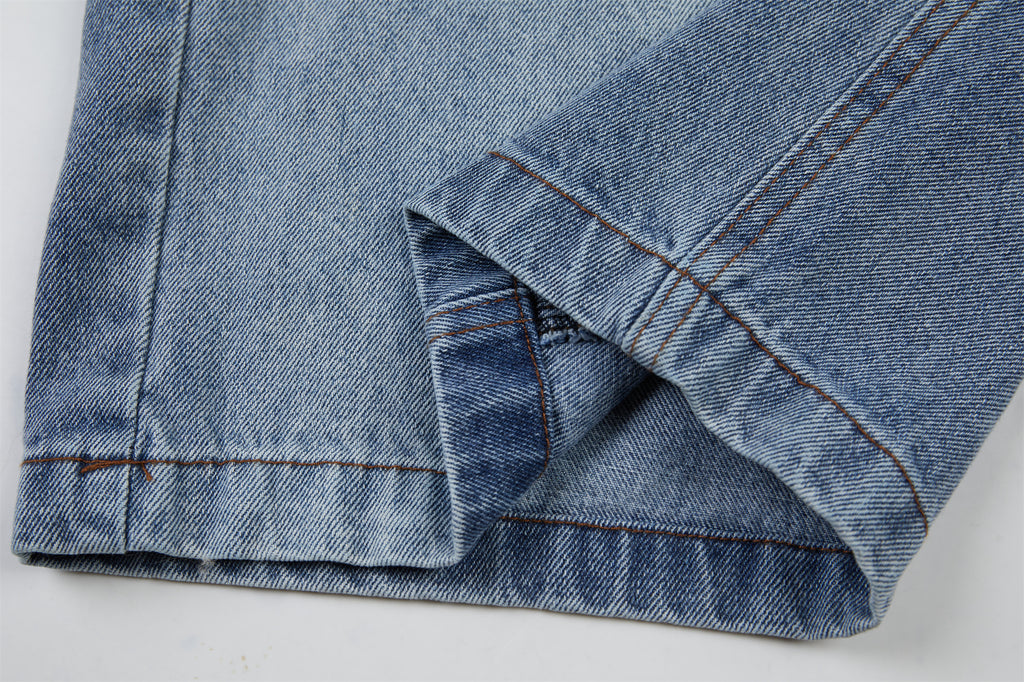 DONOTLOGO Urban Streetwear Collection | Unisex Relaxed Silhouette Jeans | Bold Curved Cut & Soft Denim Fabric