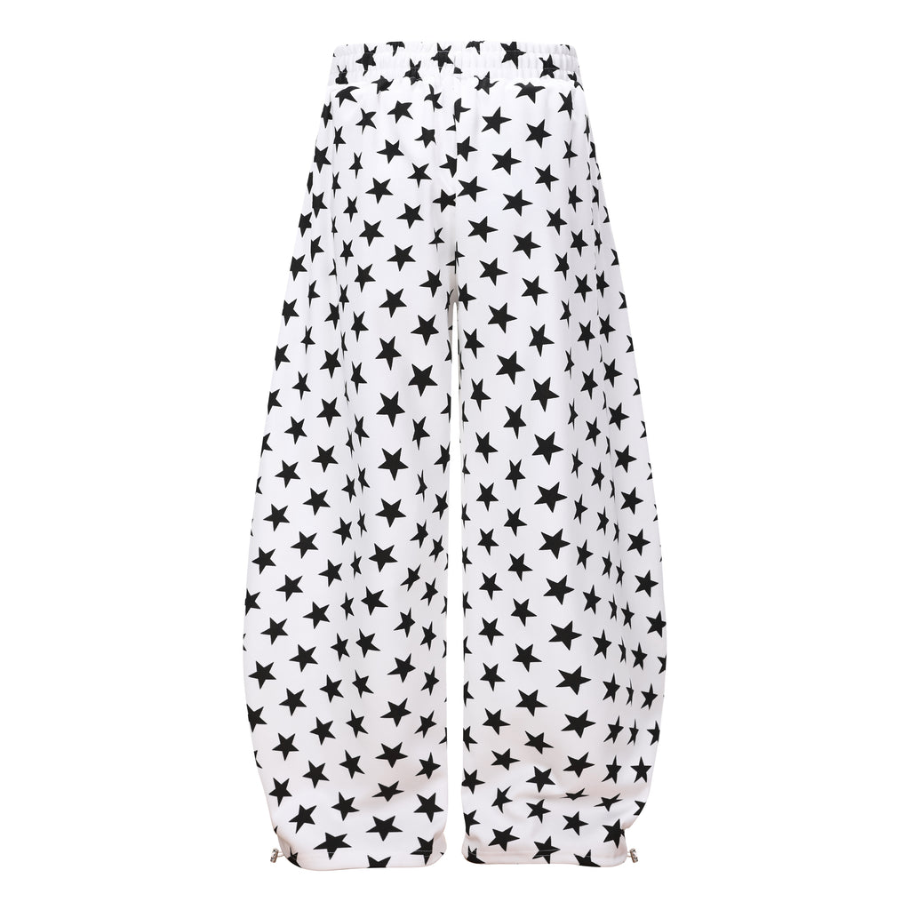 DONOTLOGO Urban Streetwear Collection | Unisex Curved Silhouette Trousers | Bold Star Motif & Soft Cotton Blend Fabric