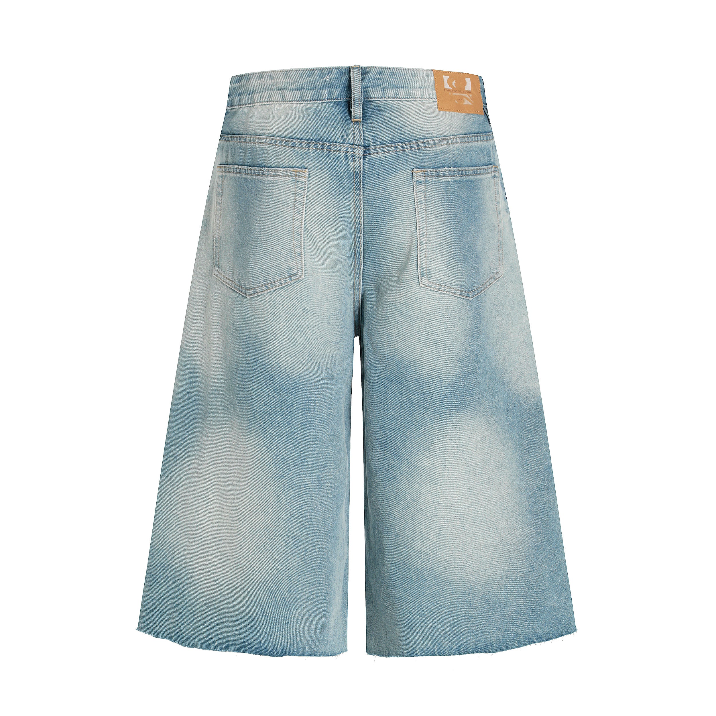 DONOTLOGO Urban Heritage Collection | Unisex Oversized Cropped Denim | Retro Aesthetic High-Rise Wide-Leg Bottoms with Authentic Fade Detail