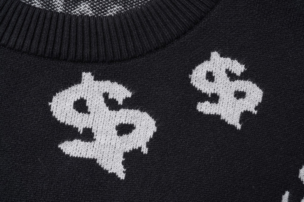 Unisex Punk Graffiti Fringe Sweater