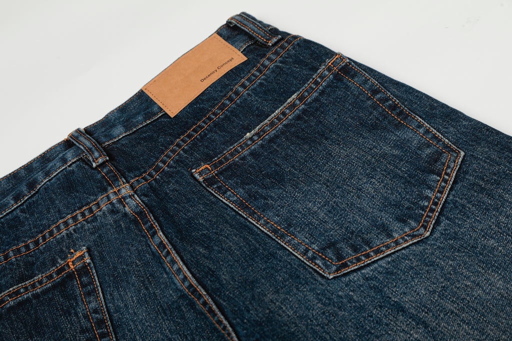 DONOTLOGO Urban Heritage Collection | Unisex Oversized Cat Whisker Denim | Retro Aesthetic High-Rise Wide-Leg Bottoms with Authentic Fade Detail
