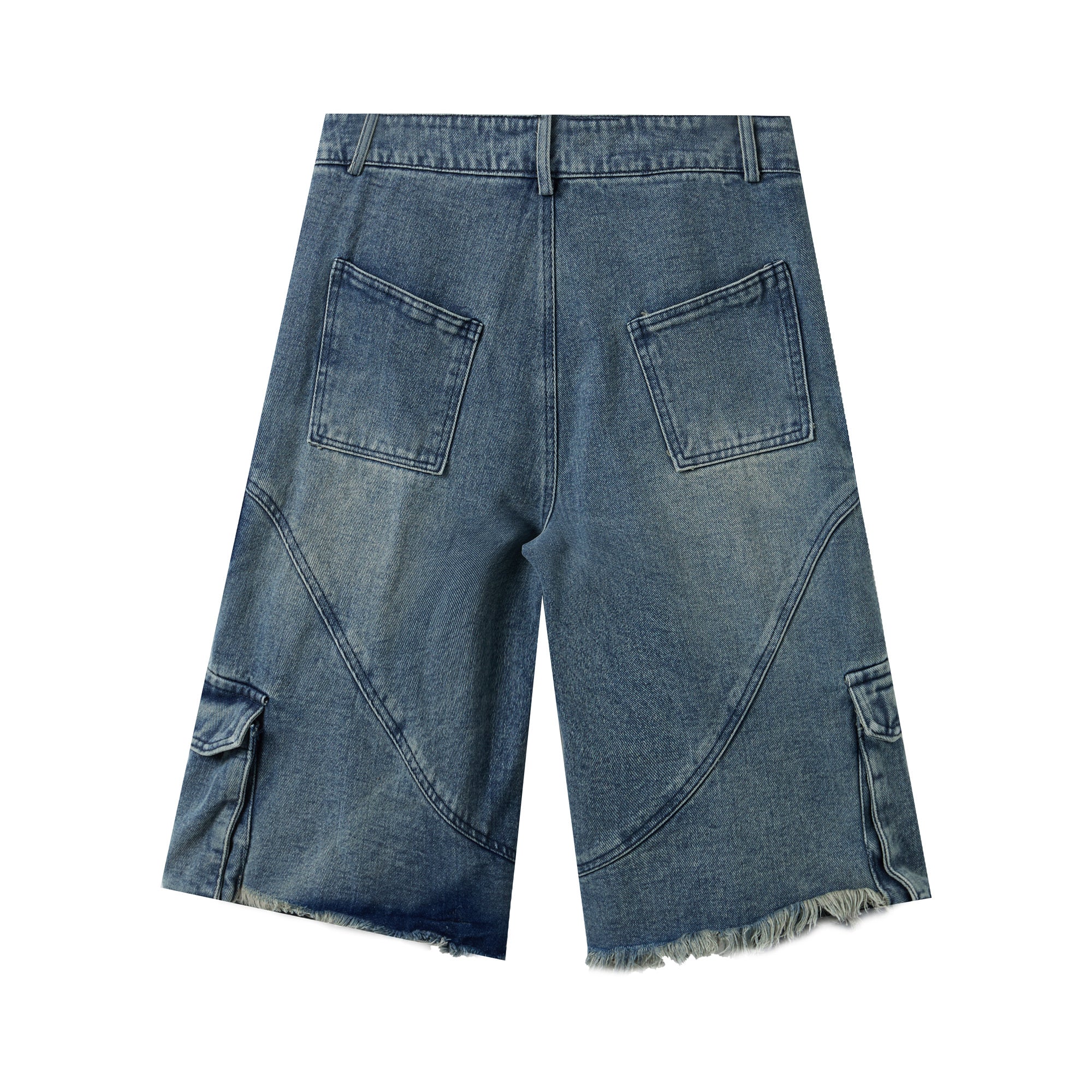 DONOTLOGO Heavy Acid Wash Baggy Cargo Jorts | Unisex Y2K Wide Leg Denim Shorts | Retro High Street Summer Bottoms