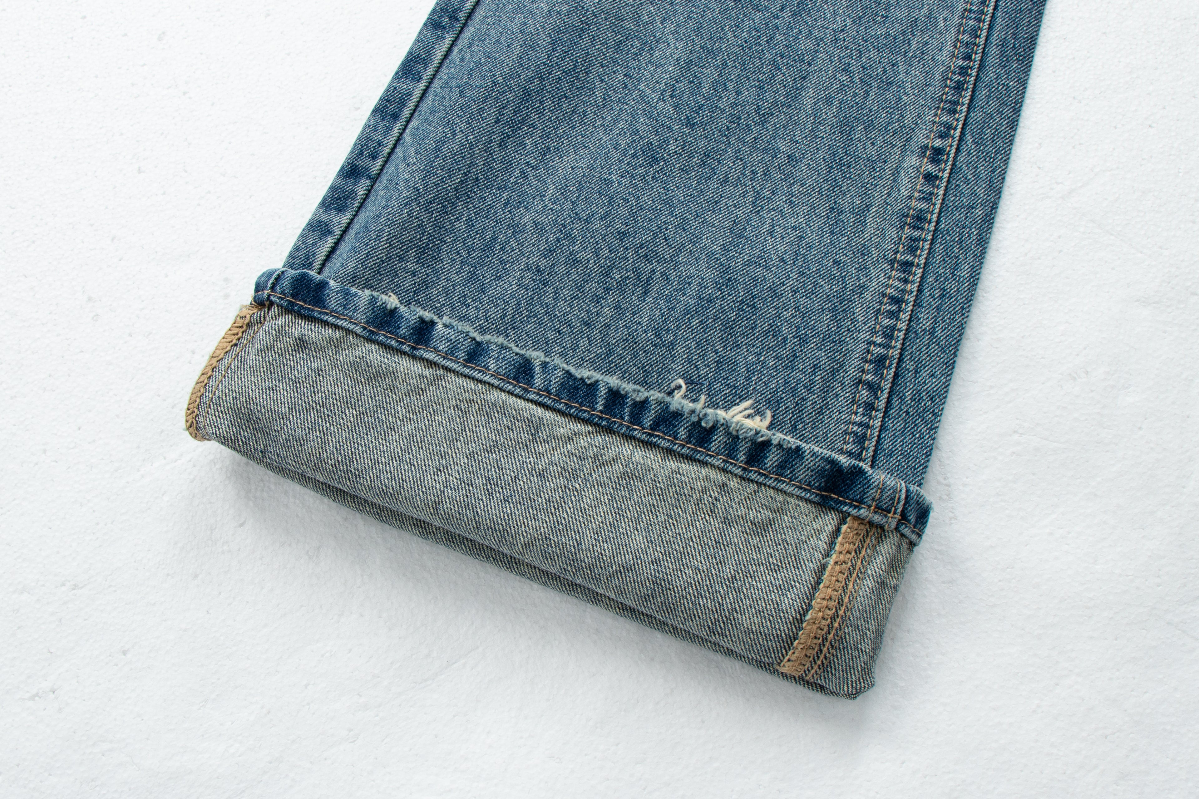 Vintage Washed Ripped Denim Jeans