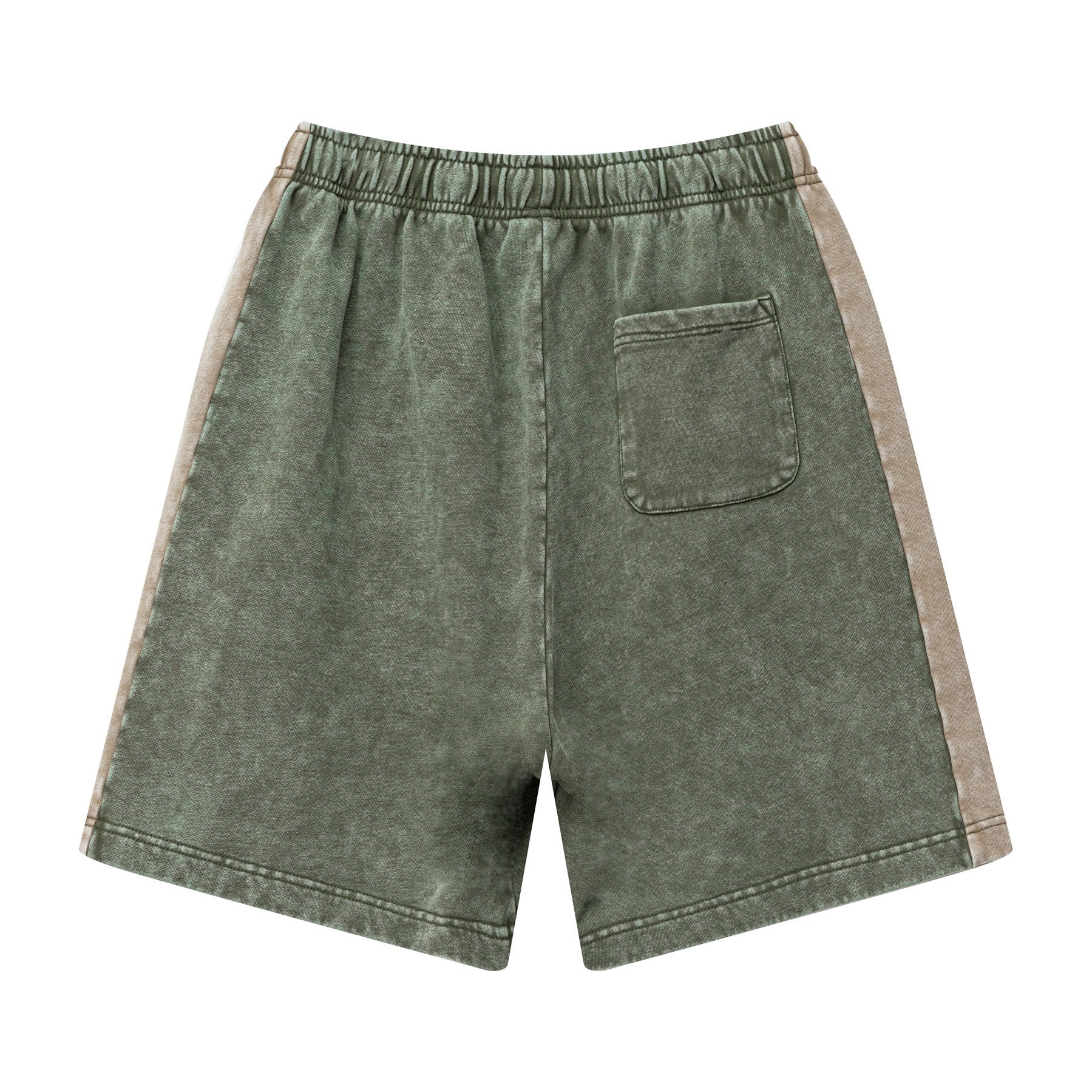 DONOTLOGO Unisex Vintage Colorblock Shorts | Snow-Washed, Side Webbing Detail | Loose Fit Summer Streetwear, 3 Colors