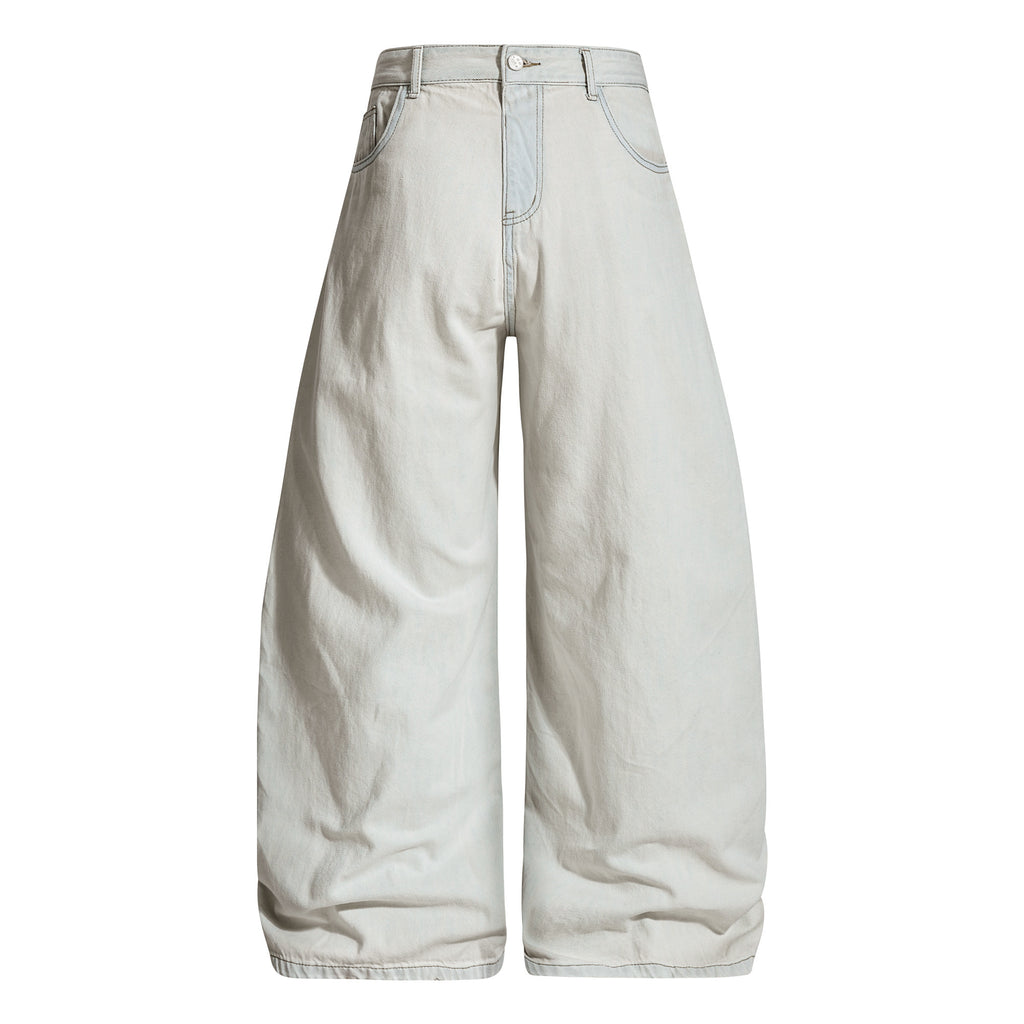 Unisex Embroidered Design with Tie Denim Jeans