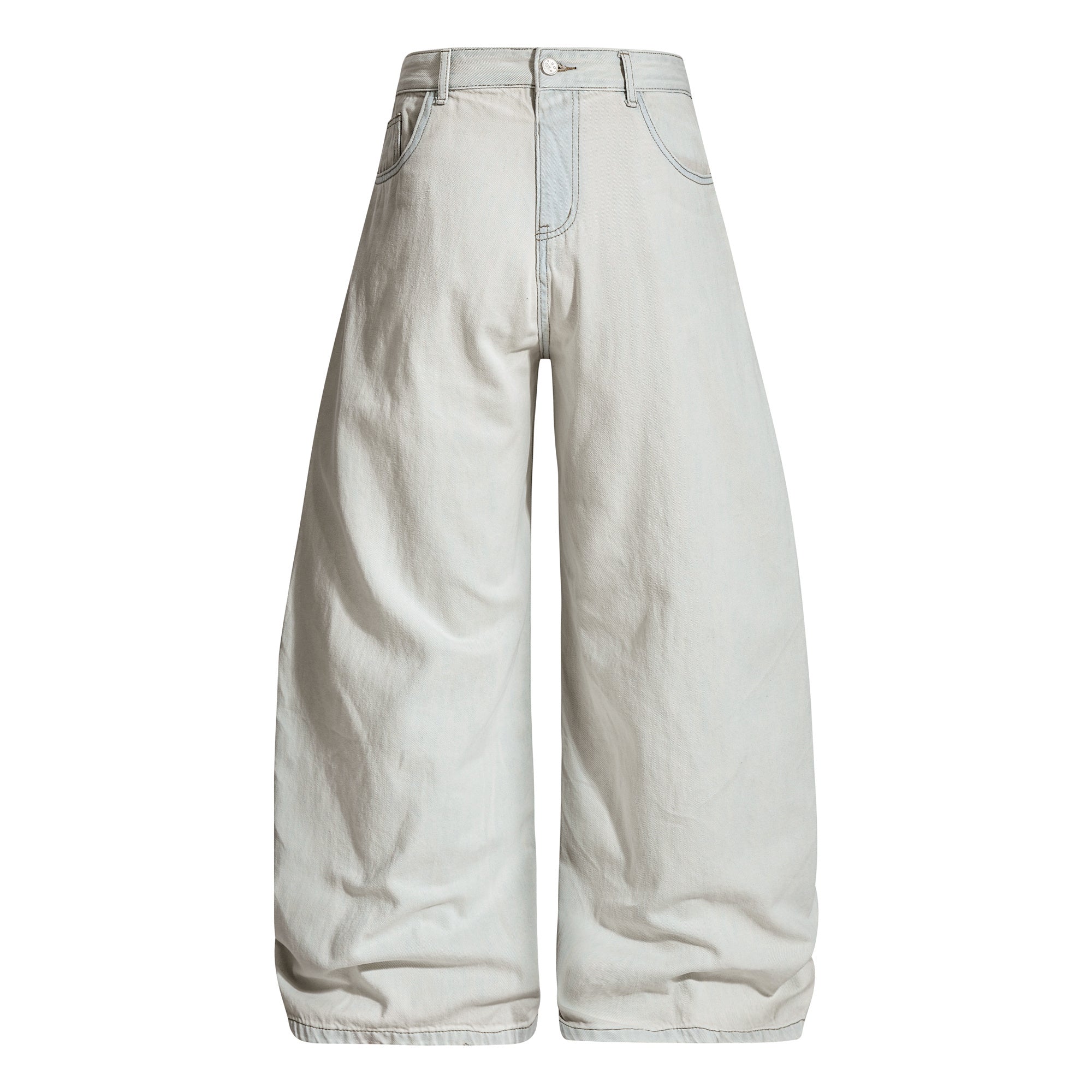 Unisex Embroidered Design with Tie Denim Jeans