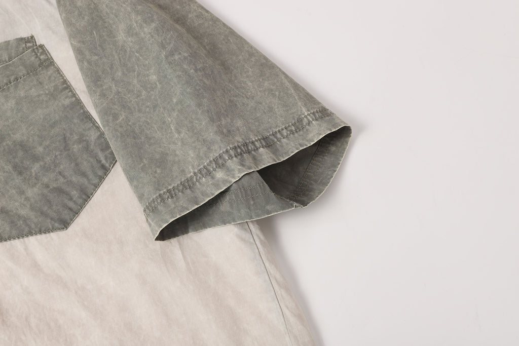 DONOTLOGO Urban Utility Collection | Unisex Relaxed Fit Hooded Tee | Bold Raglan Colorblocking & Functional Chest Pocket with Soft Washed Cotton Blend Fabric