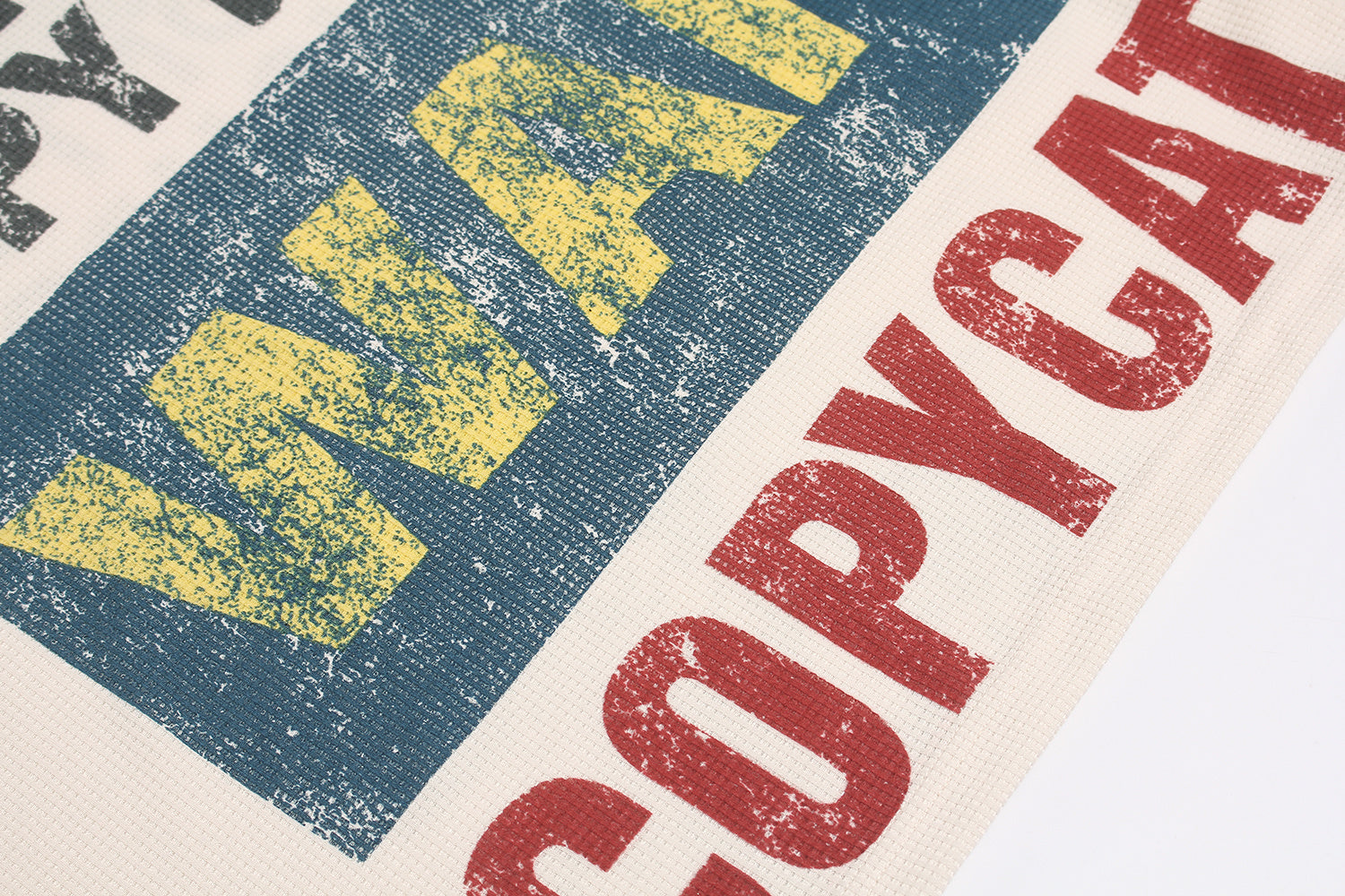 Unisex Vintage Distressed Letter Print Sweatshirt