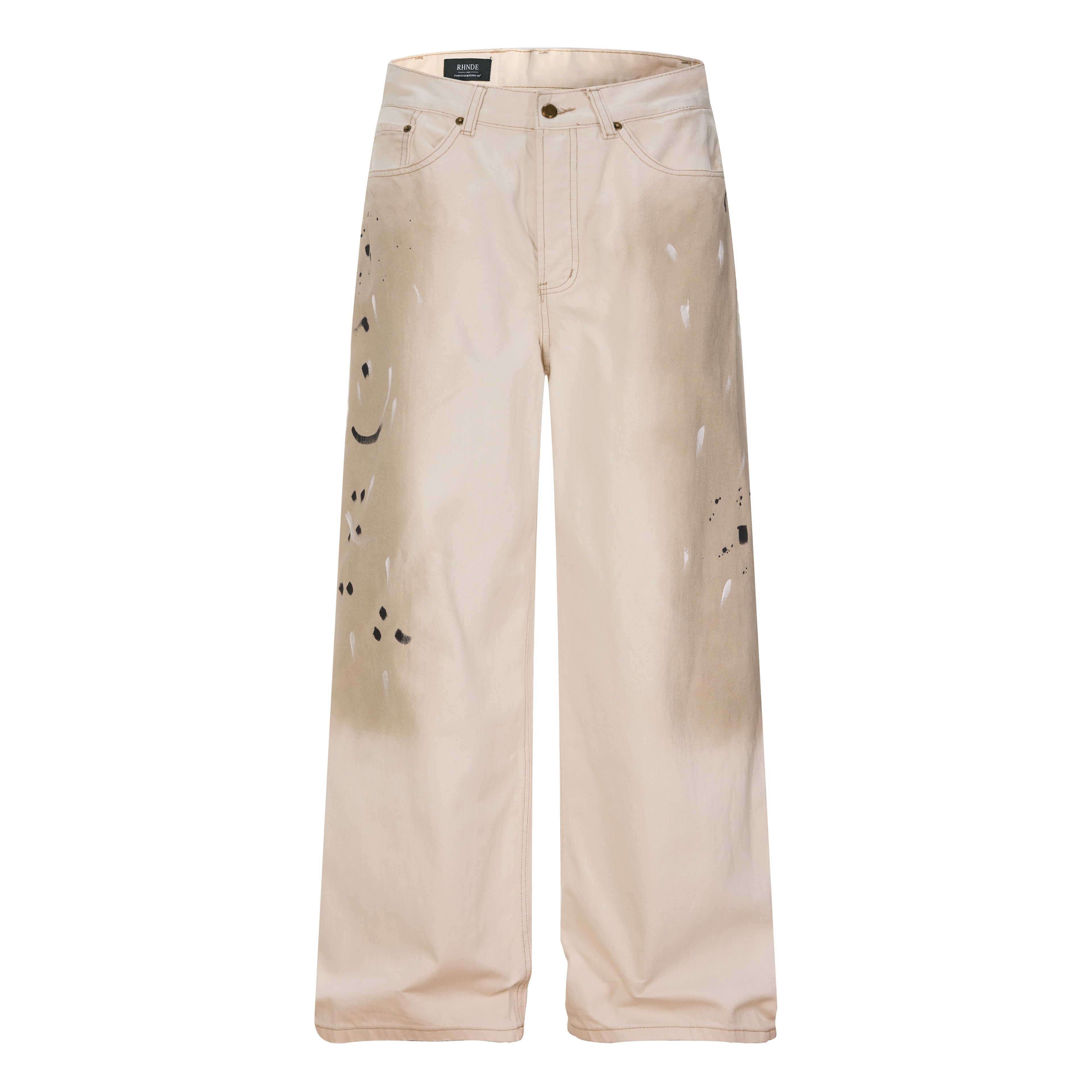 Unisex Vintage Polka Dot Denim Jeans