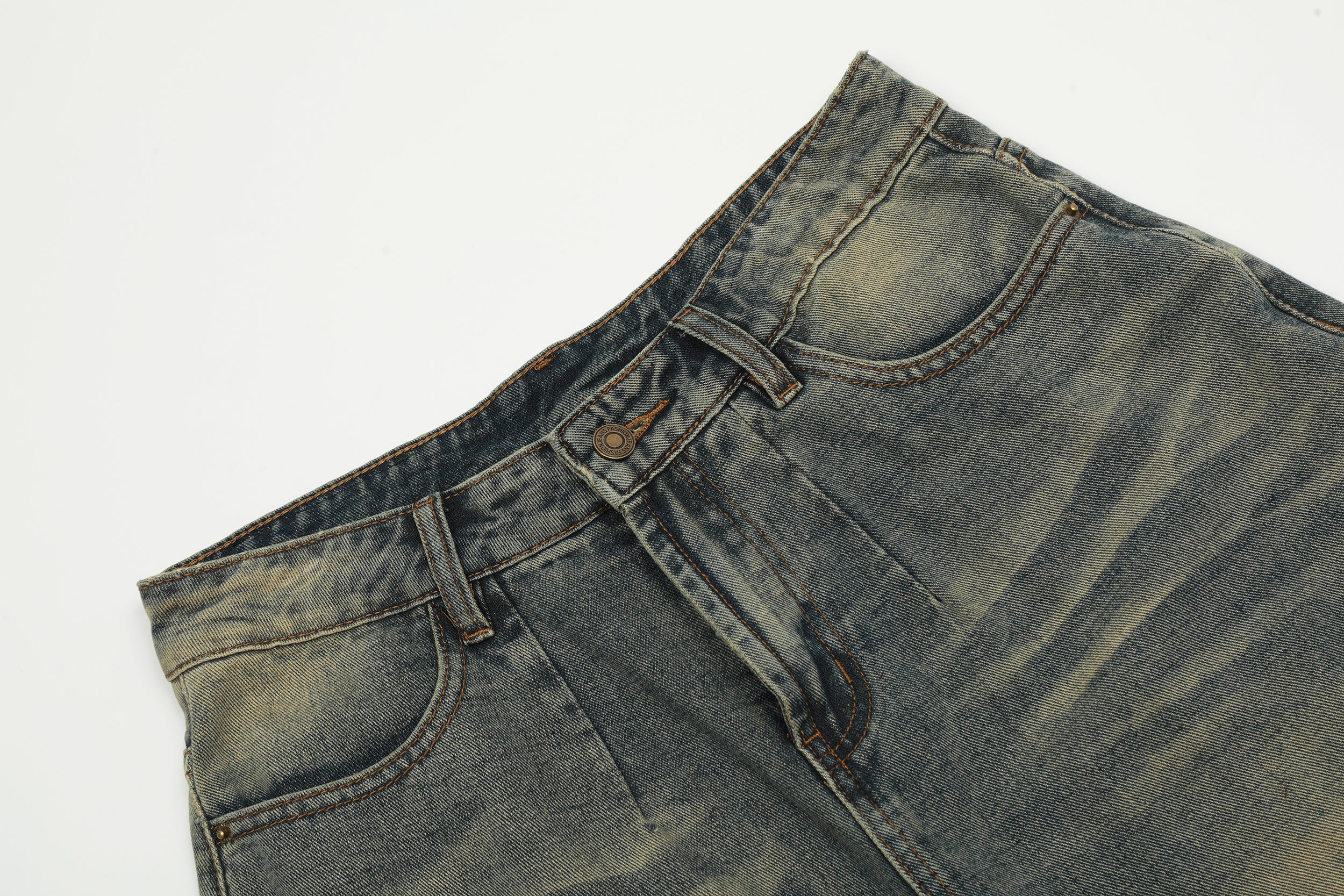 DONOTLOGO Sun-Faded Baggy Denim Shorts - Unisex Vintage Washed Jorts - Edgy Oversized Streetwear Bottom with Raw Hem & Distressed Pockets