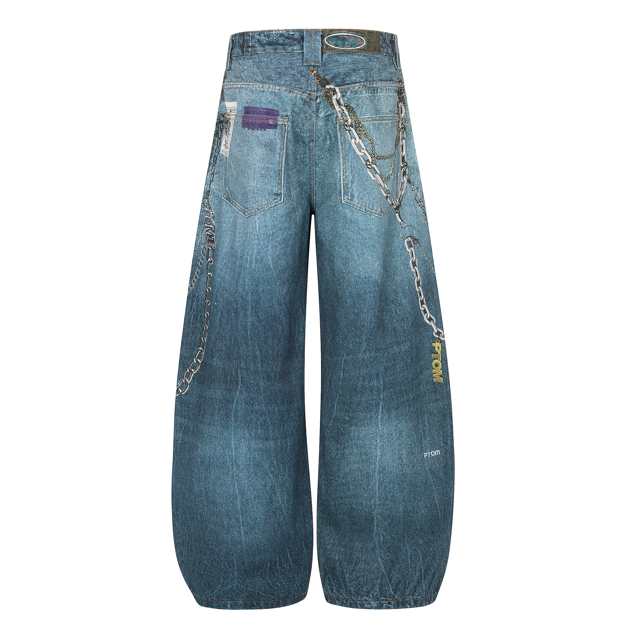 Unisex Vintage Washed Distressed Jeans