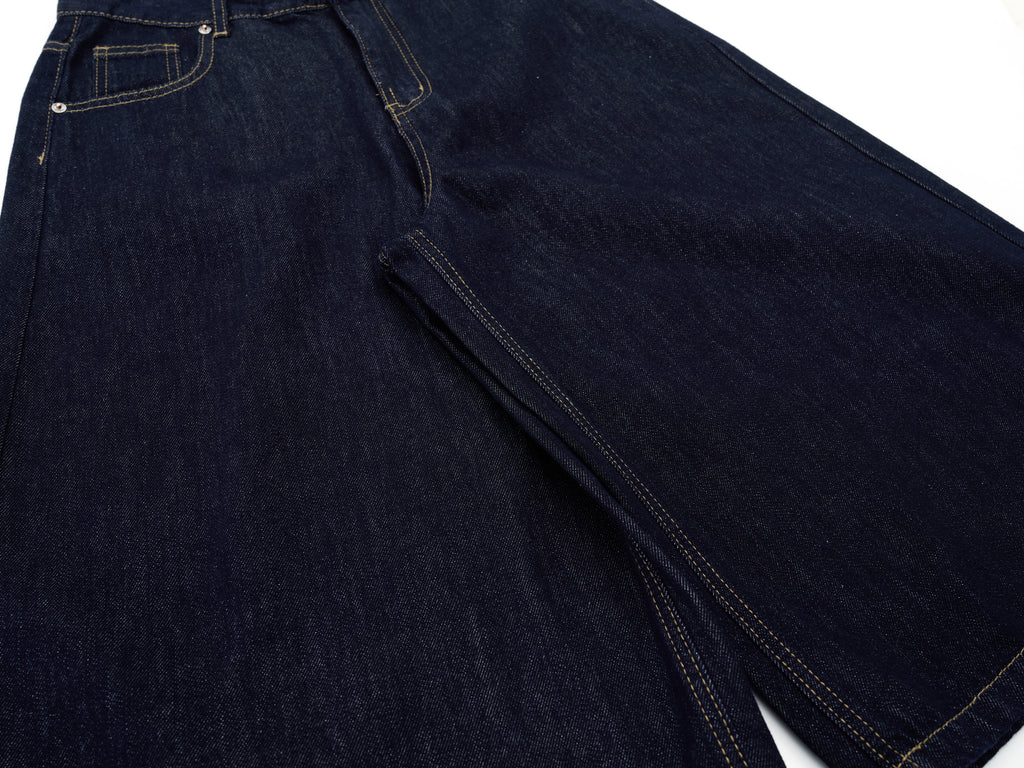 DONOTLOGO Heavyweight Raw Denim Baggy Jorts | Unisex Y2K Wide Leg Denim Shorts | Retro High Street Summer Bottoms