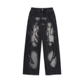 Unisex Letter Print Jeans