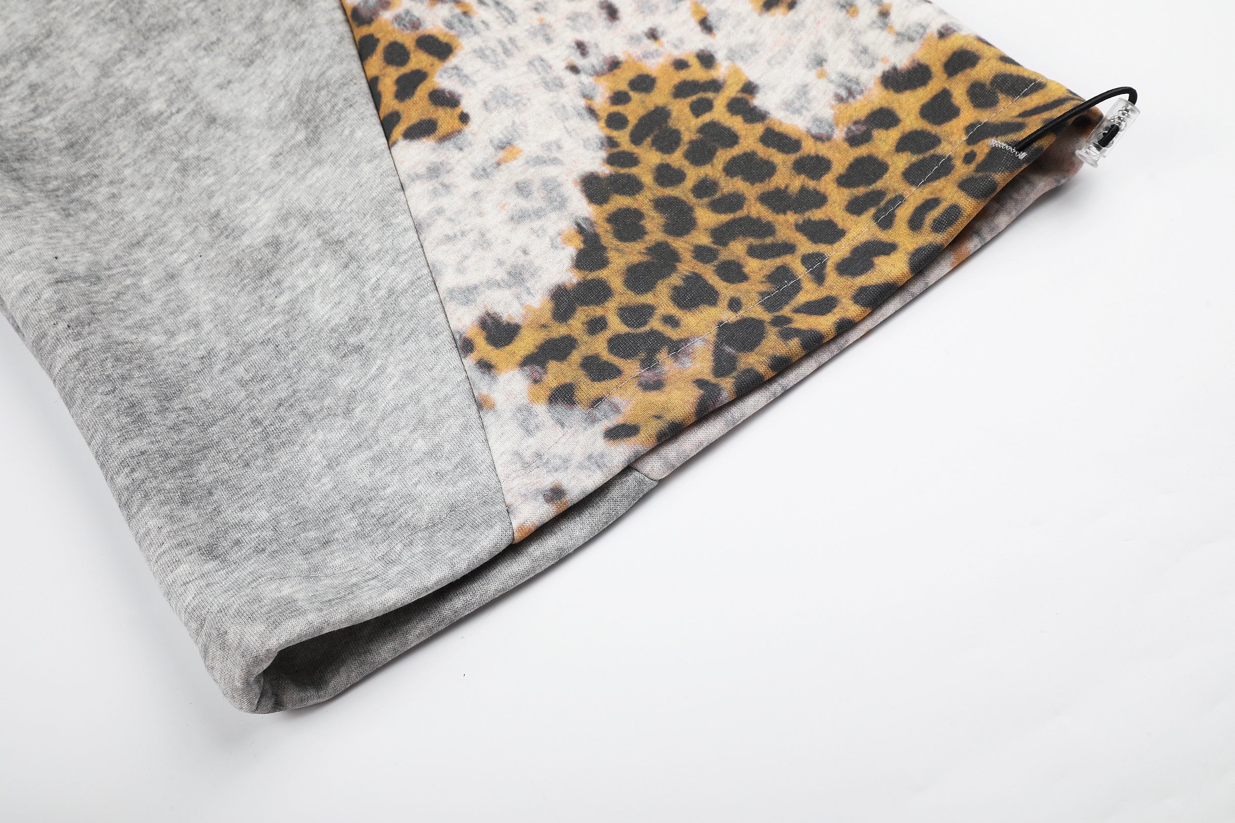 DONOTLOGO Urban Streetwear Collection | Unisex Relaxed Fit Sweatpants | Bold Leopard Motif & Rhinestone Script with Soft Cotton Blend Fabric