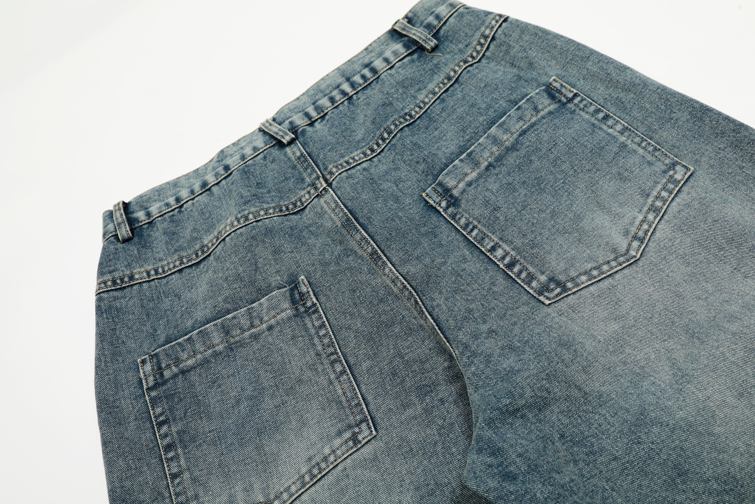DONOTLOGO Urban Streetwear Collection | Unisex Relaxed Silhouette Cargo Jeans | Bold Plaid Tie & Fruit Motif & Soft Denim Fabric