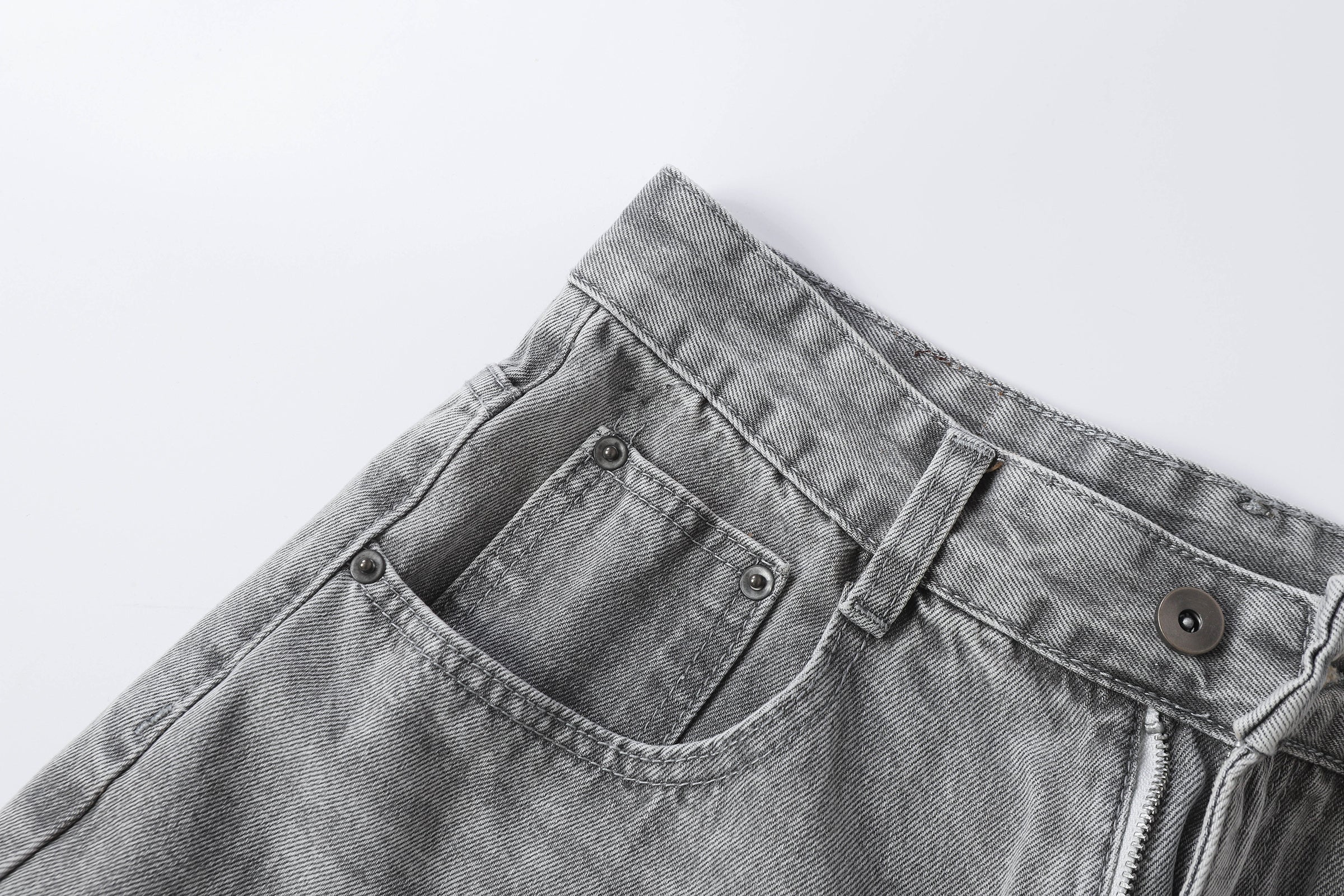DONOTLOGO Urban Edge Collection | Unisex Relaxed Fit Denim Shorts | Bold Acid Wash Finish & Vintage Leather Patch with Classic Cotton Denim Fabric