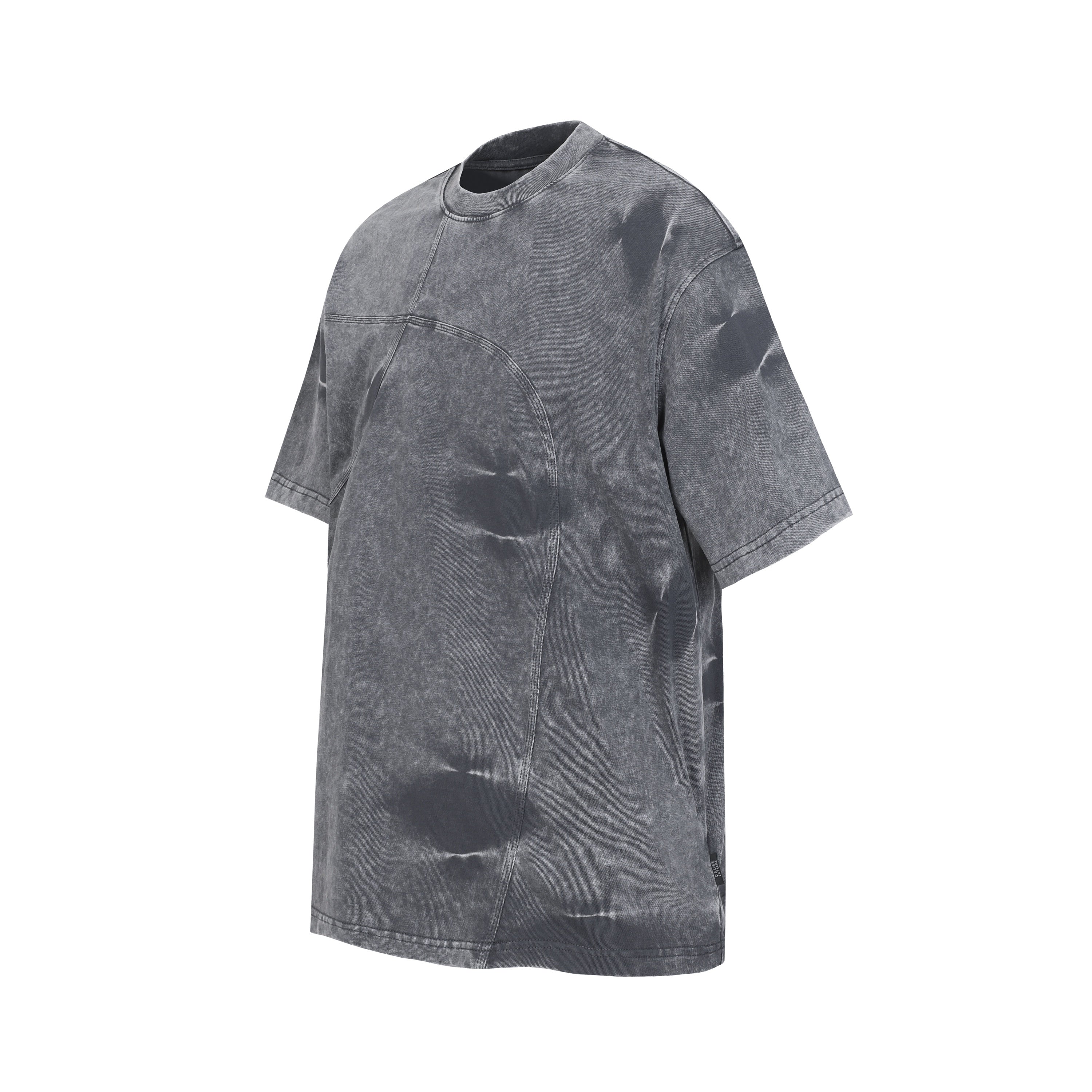 DONOTLOGO Urban Workwear Collection | Unisex Relaxed Fit Tee | Bold Panel Construction & Vintage Wash Motif with Soft Heavyweight Cotton
