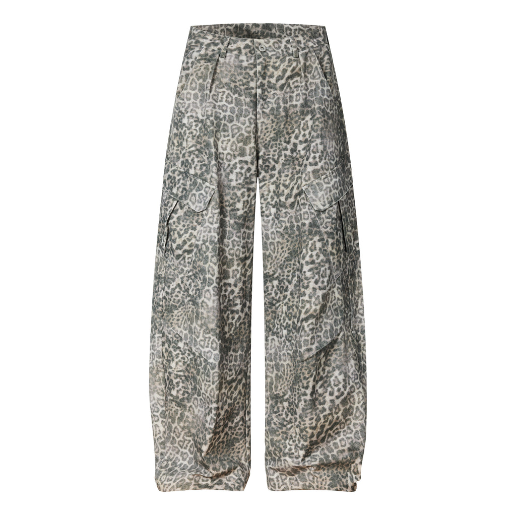 Unisex Leopard Print Cargo Pants