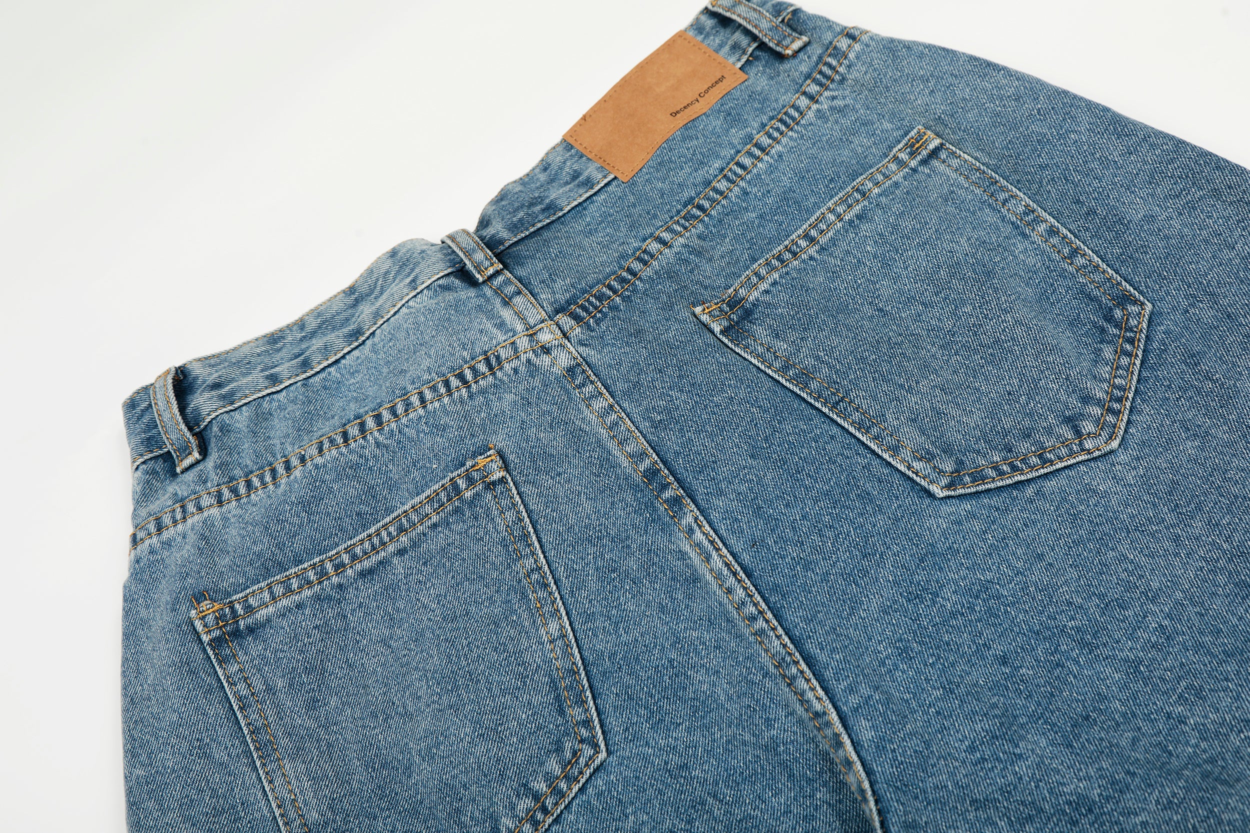 DONOTLOGO Urban Heritage Collection | Unisex Oversized Deconstructed Denim | Retro Aesthetic High-Rise Wide-Leg Bottoms with Authentic Diagonal Button & Folded Waist Detail