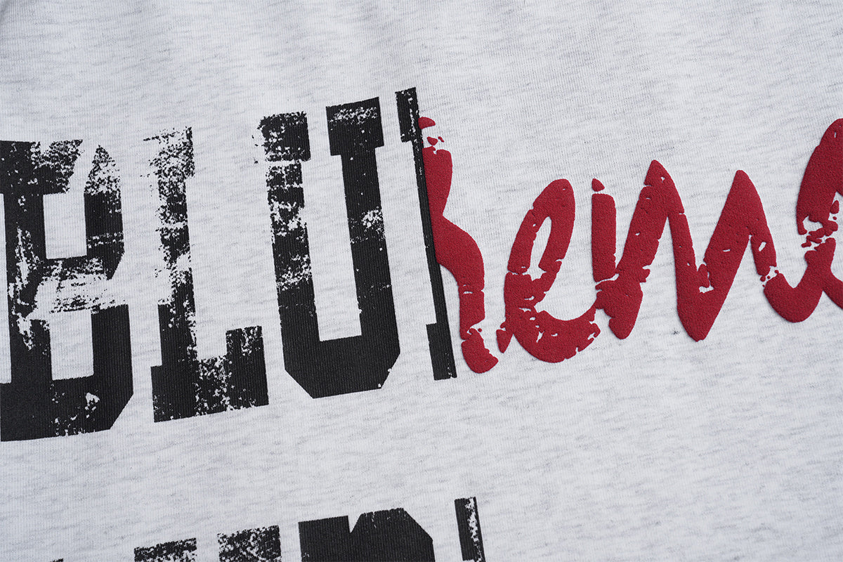 Unisex Color-Block Letter Print Graphic