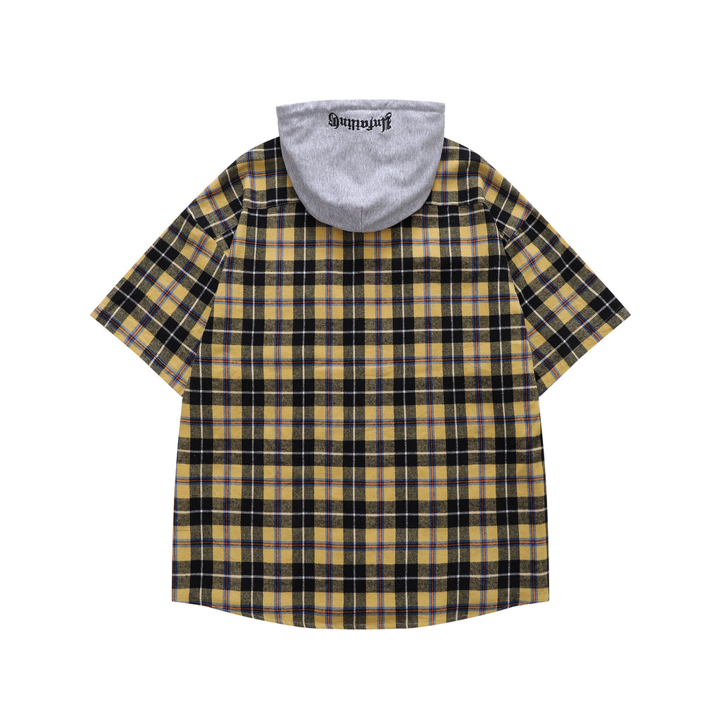 Unisex Checkered Patchwork Hoodie