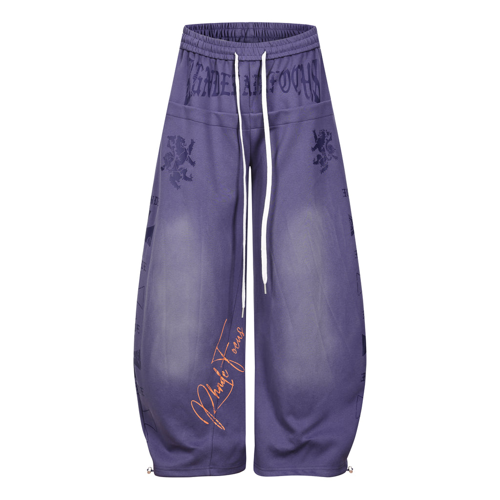DONOTLOGO Urban Streetwear Collection | Unisex Curved Silhouette Trousers | Bold Gradient Motif & Soft Cotton Blend Fabric